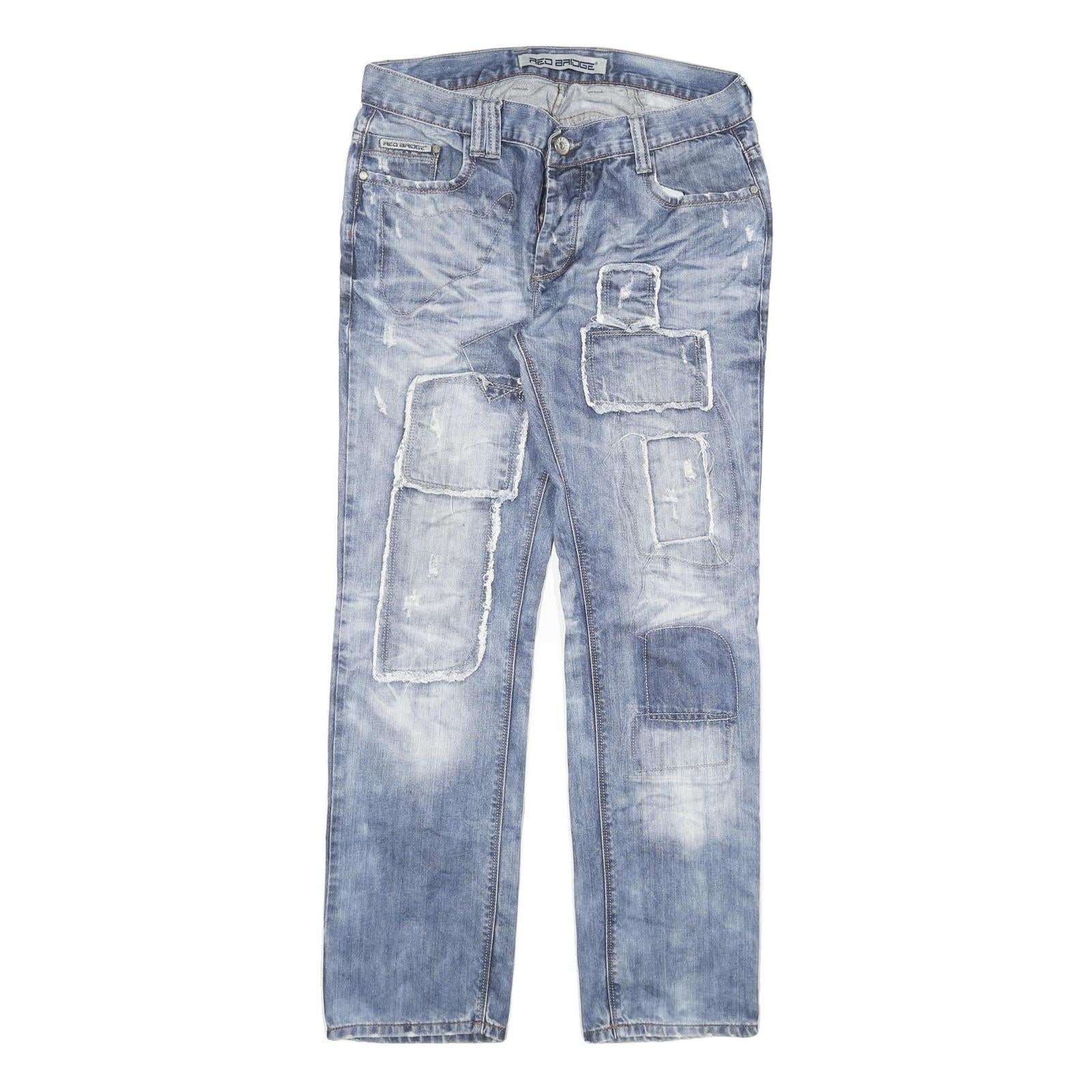 RED BRIDGE Mens Jeans Blue Regular Straight Denim Light W34 L31 Button Closure Refurbished - N/A refurbished available on Cerqular