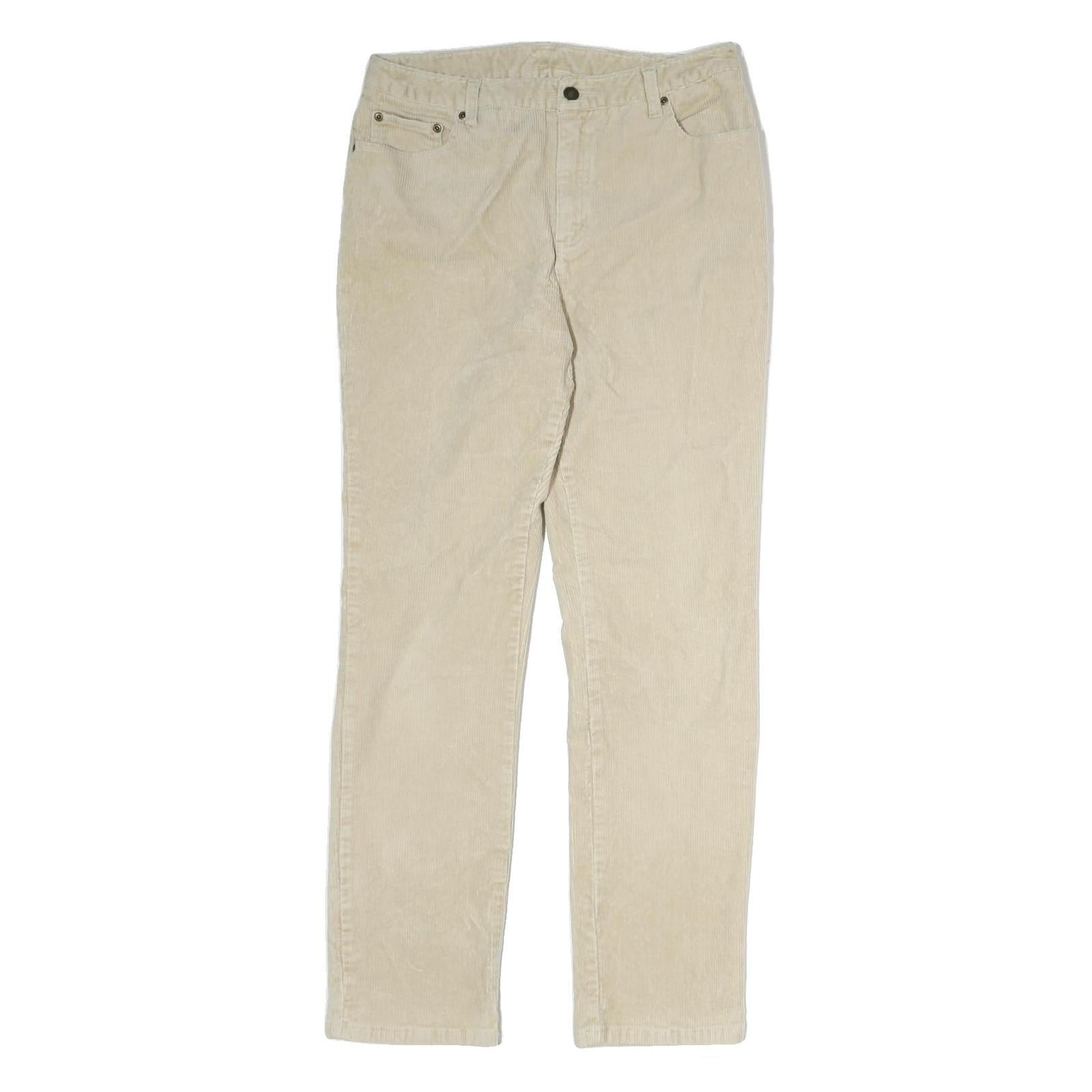NEWPORT NEWS Womens Cotton Beige Regular Straight Trousers W30 L31 Classic Zip Refurbished - N/A refurbished available on Cerqular