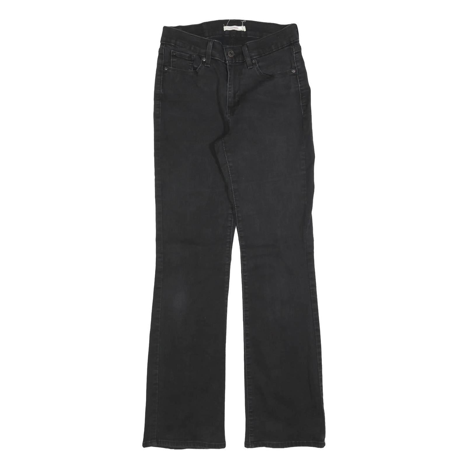 LEVI'S Womens Black Regular Straight Denim Jeans W26 L30 Classic Cotton Blend Refurbished - N/A refurbished available on Cerqular