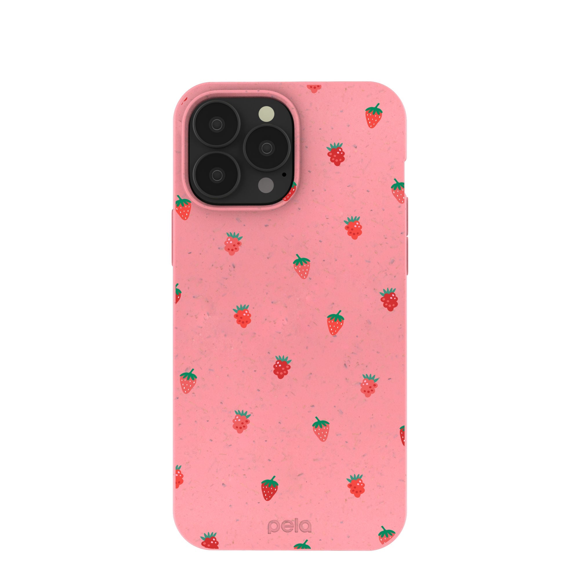 Bubblegum Pink Summer Berries iPhone 13 Pro Max Case Refurbished - Pela Case refurbished available on Cerqular