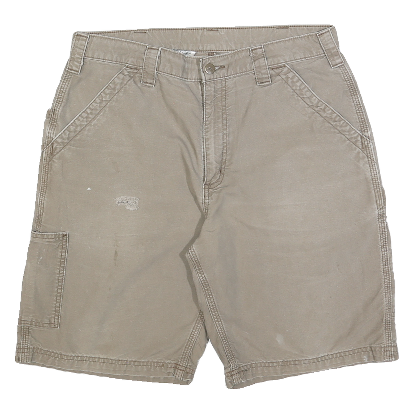 CARHARTT Mens Shorts Beige Casual Cotton Blend M W34 Workwear Pocketed Refurbished - N/A refurbished available on Cerqular