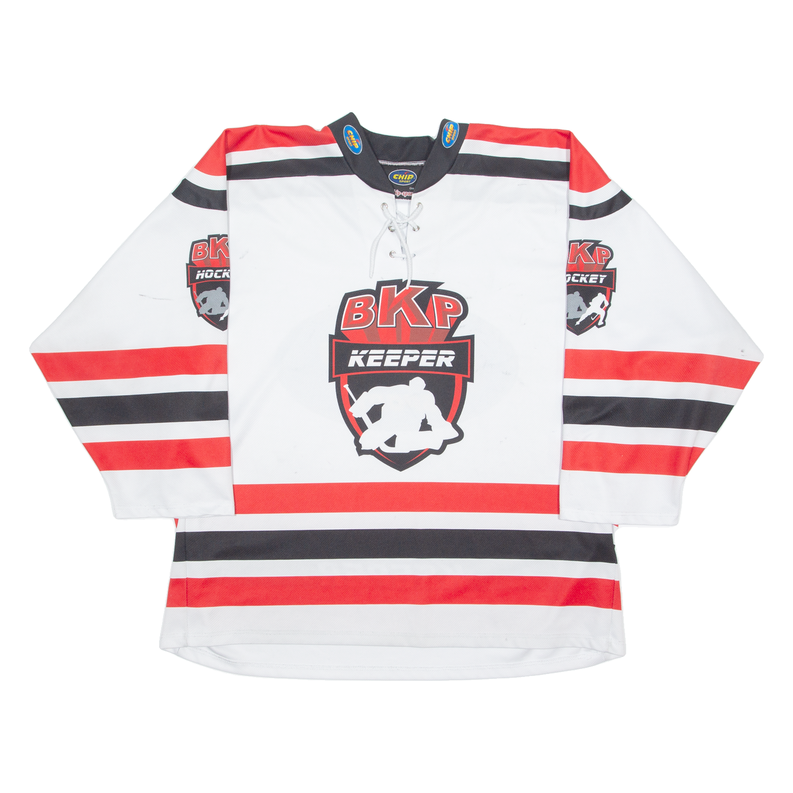 CHIP SPORT BKP Keeper Hockey Mens Jersey White 3/4 Sleeve USA L Refurbished - N/A refurbished available on Cerqular