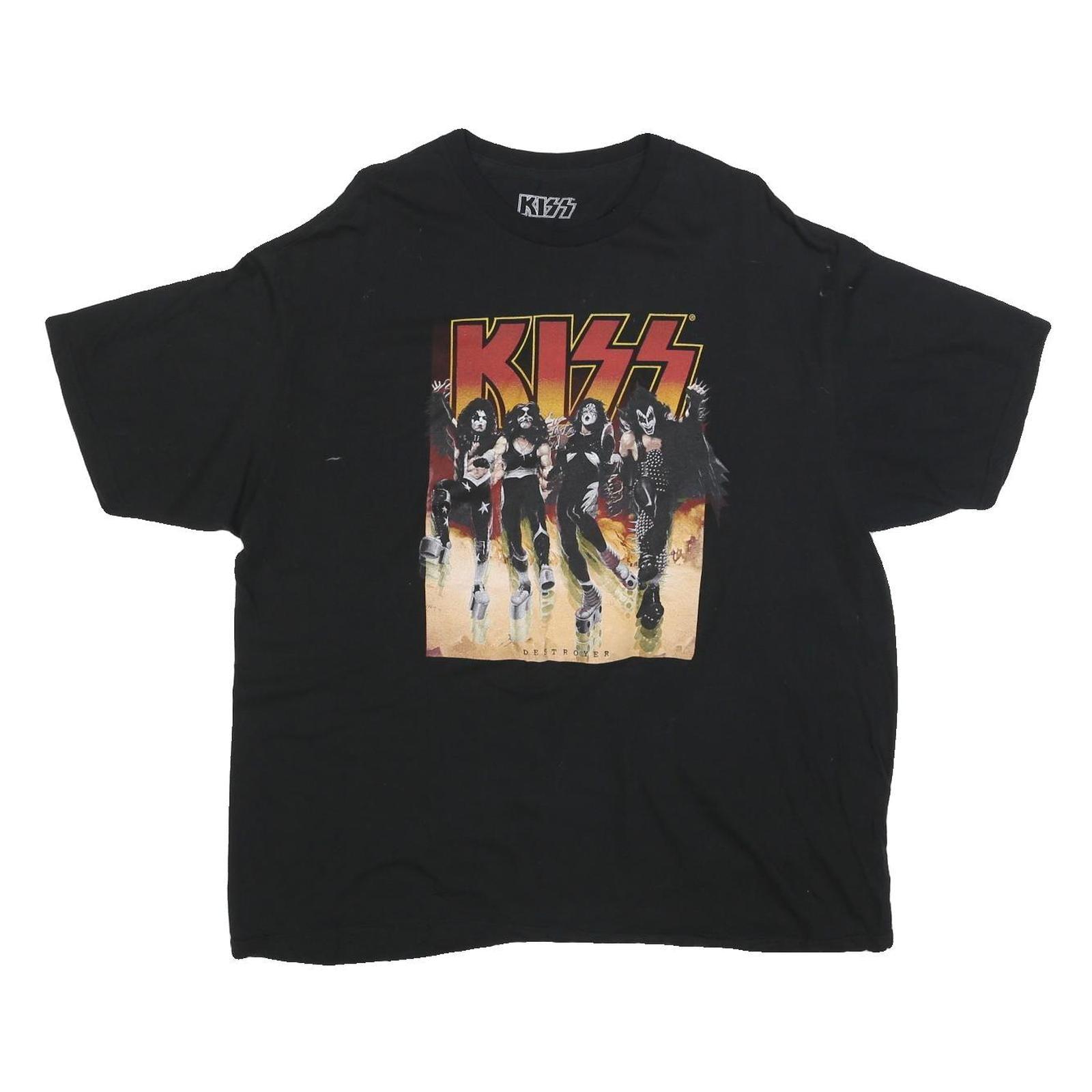 Buy KISS Mens Black Graphic T-Shirt 2XL Short Sleeve Crew Neck Rock Band Cotton Refurbished - $19.49 KISS Mens Black Graphic T-Shirt 2XL Short Sleeve Crew Neck Rock Band Cotton Refurbished - N/A refurbished available on Cerqular