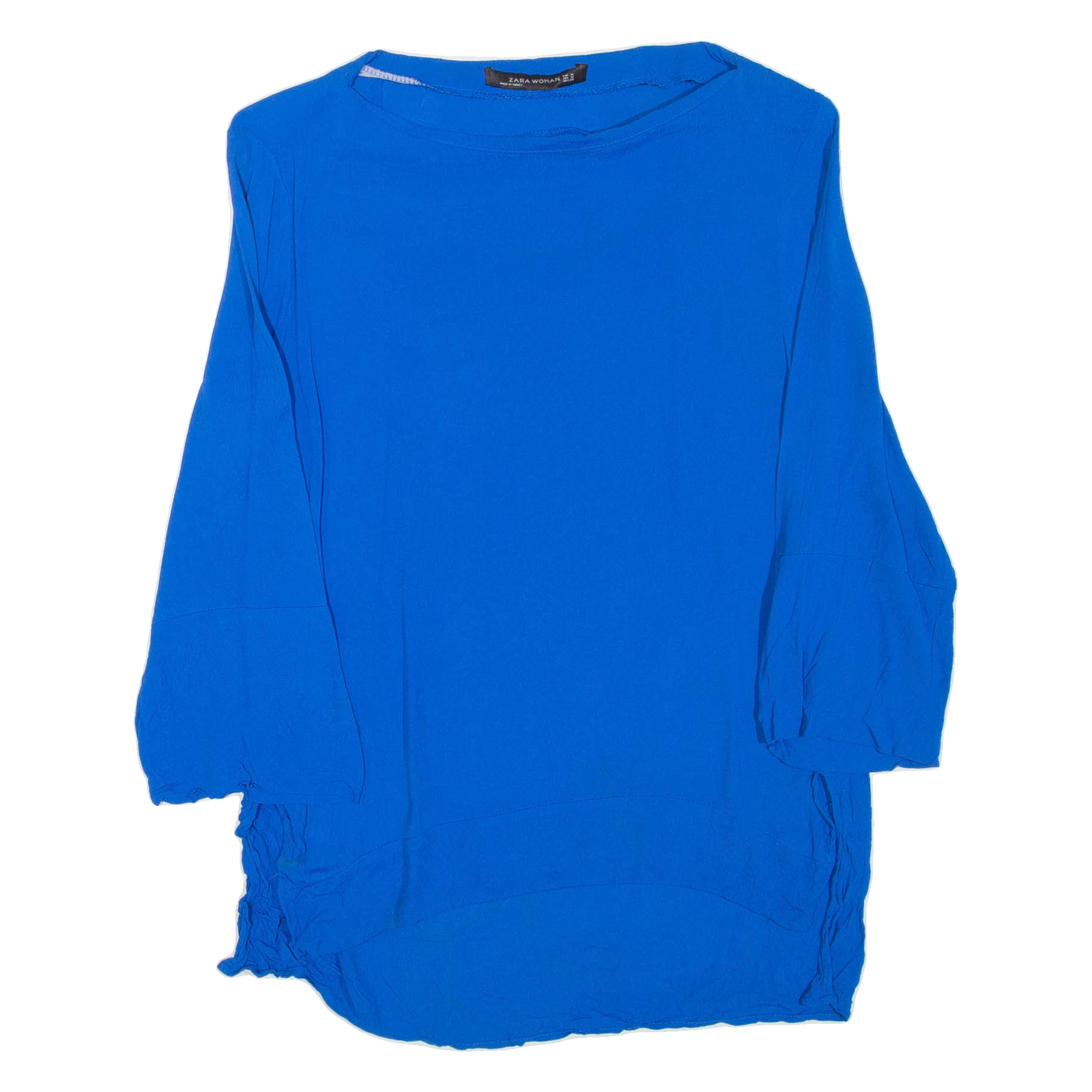 ZARA Womens Top Blue Long Sleeve M Refurbished - N/A refurbished available on Cerqular
