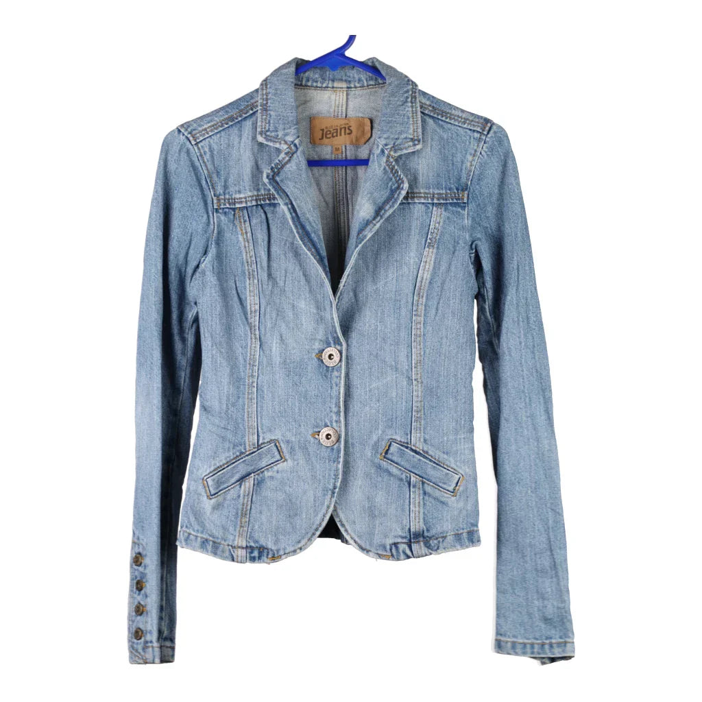 Unbranded Denim Jacket - Medium Blue Cotton Refurbished - Thrifted (note: this is a term often used to describe second- refurbished available on Cerqular
