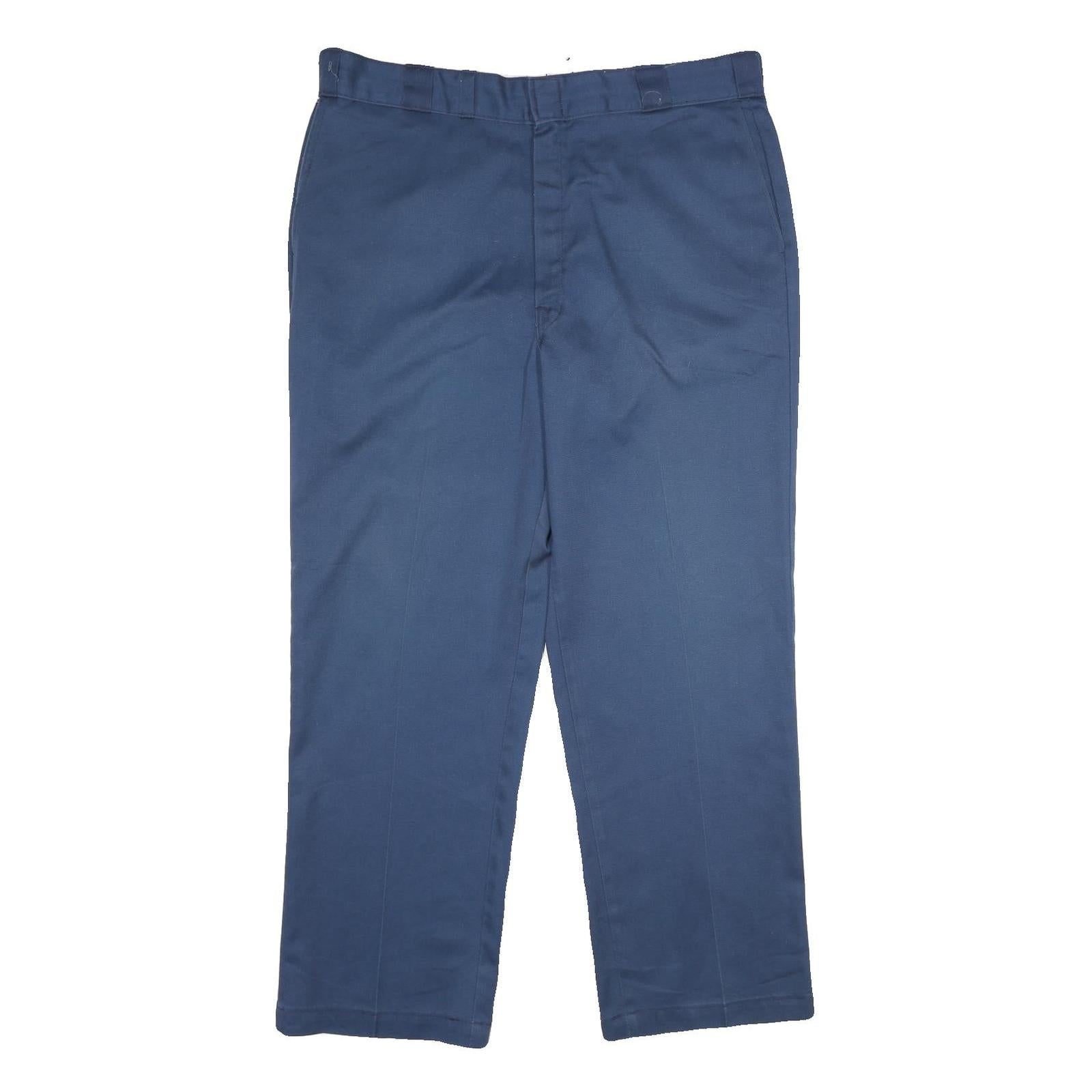 DICKIES Mens Classic Navy Blue Trousers W38 L30 Workwear Zip Closure Refurbished - N/A refurbished available on Cerqular