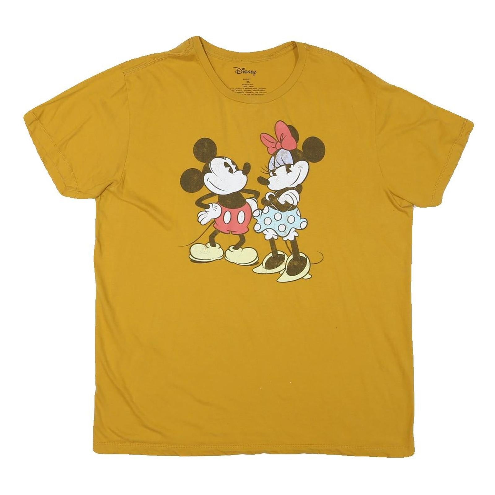 Buy DISNEY Mens Yellow Mickey Minnie Graphic T-Shirt XL Cotton Blend Short Sleeve Refurbished - $19.49 DISNEY Mens Yellow Mickey Minnie Graphic T-Shirt XL Cotton Blend Short Sleeve Refurbished - N/A refurbished available on Cerqular