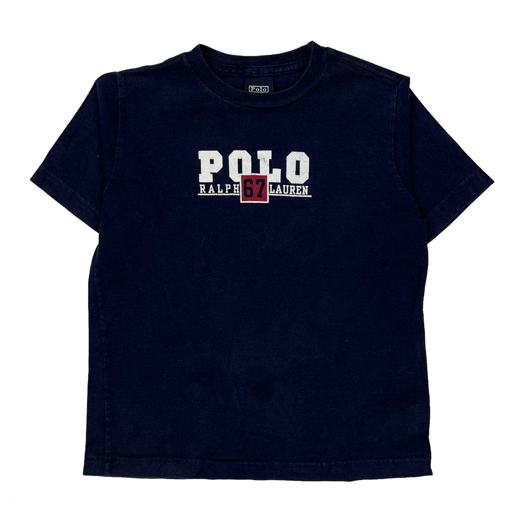 Buy Age 3 Polo By Ralph Lauren T-Shirt - XS Navy Cotton Refurbished - $20.09 Age 3 Polo By Ralph Lauren T-Shirt - XS Navy Cotton Refurbished - Thrifted (note: this is a term often used to describe second- refurbished available on Cerqular