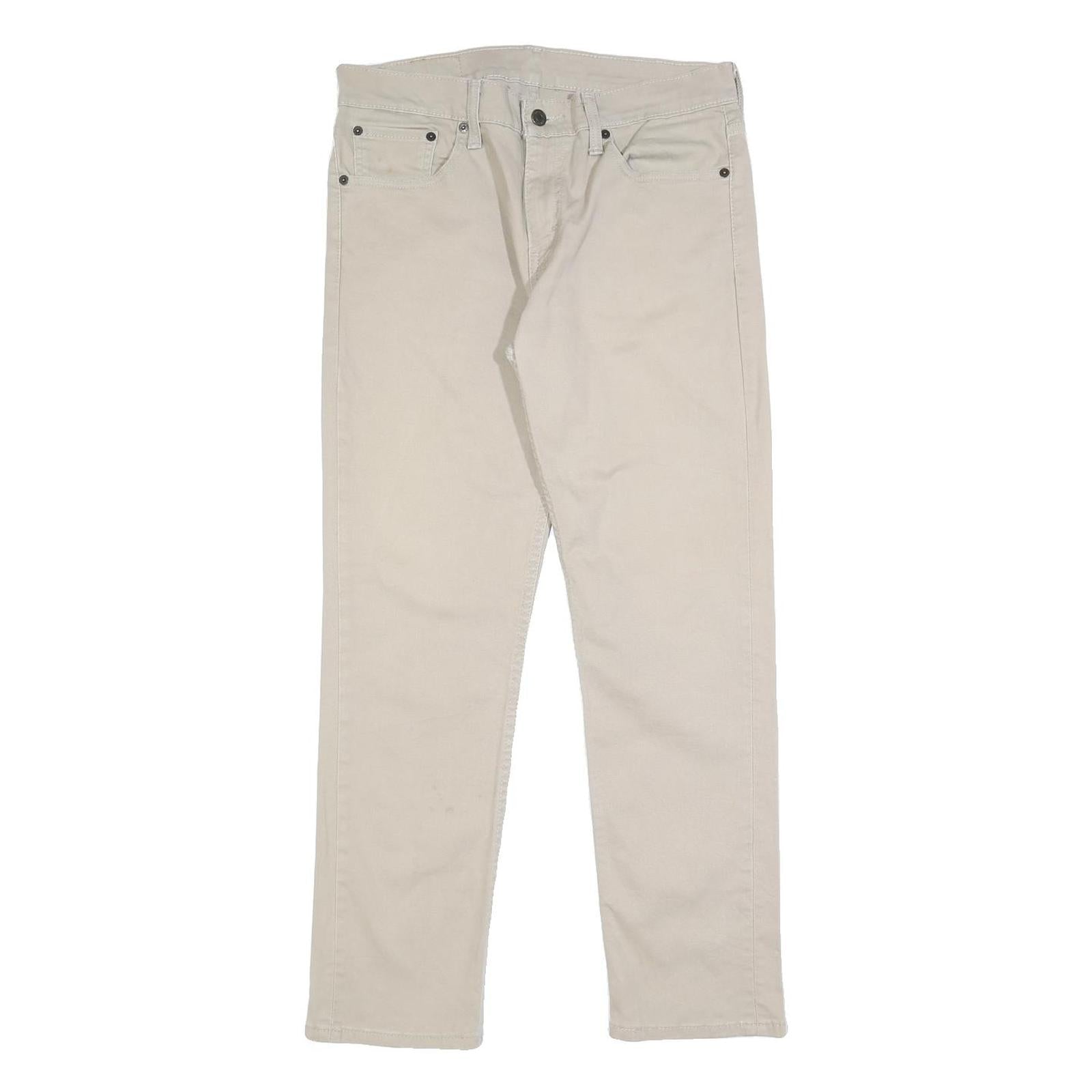Buy LEVI'S Mens Cotton Blend Beige Slim Straight Trousers W32 L30 Casual Zip Closure Refurbished - $36.39 LEVI'S Mens Cotton Blend Beige Slim Straight Trousers W32 L30 Casual Zip Closure Refurbished - N/A refurbished available on Cerqular