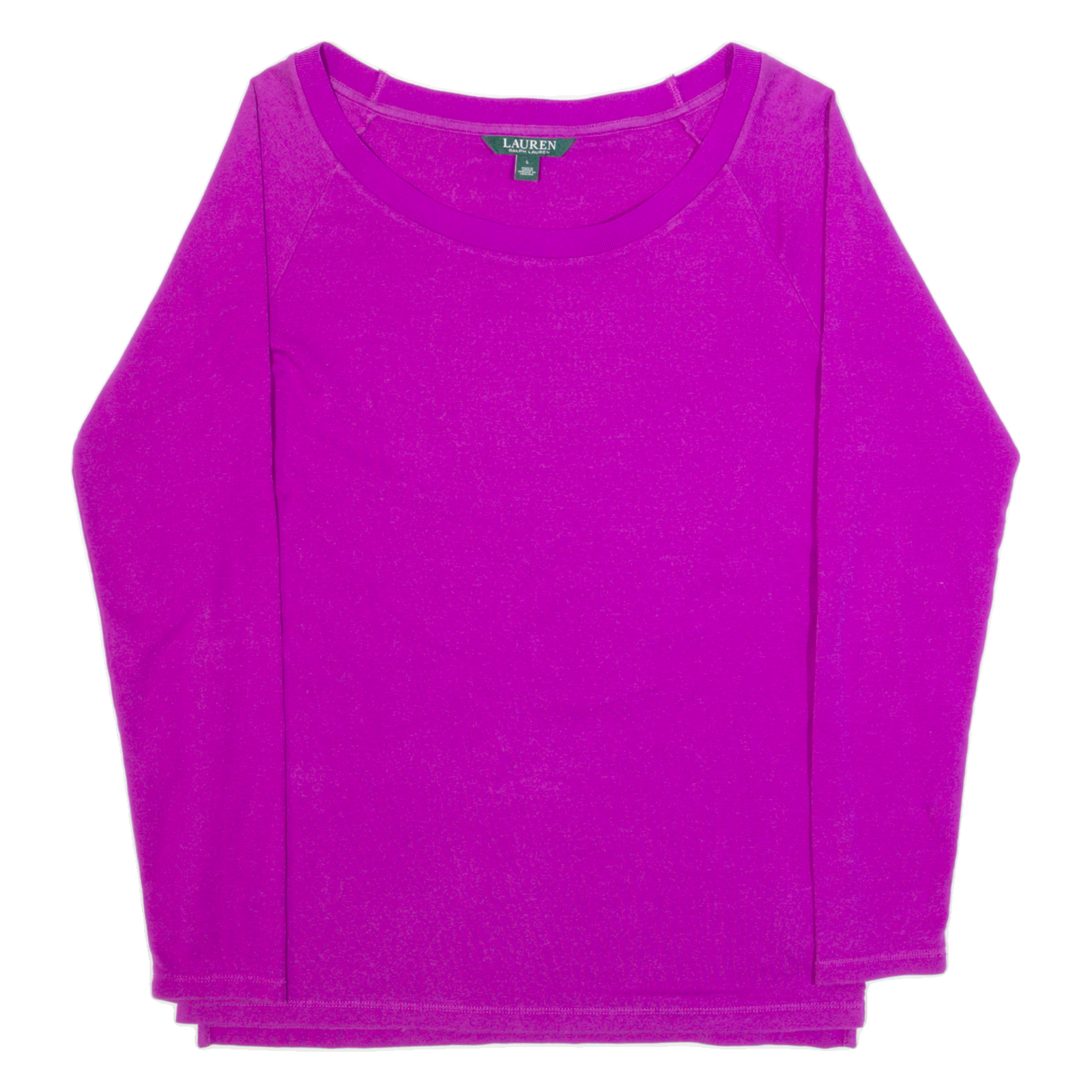 LAUREN RALPH LAUREN Womens T-Shirt Purple Long Sleeve L Refurbished - N/A refurbished available on Cerqular
