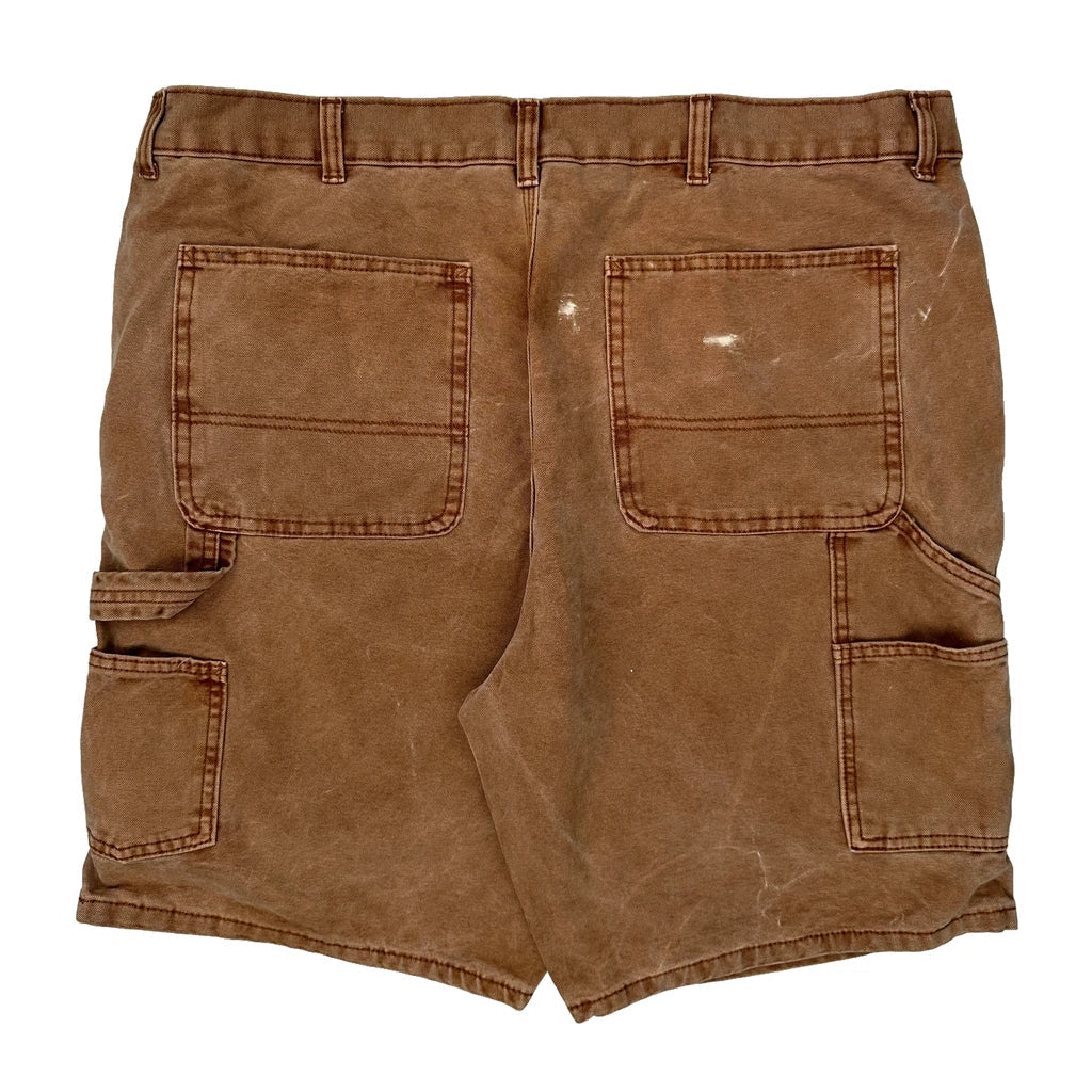 No Boundaries Double Knee Carpenter Shorts - 40W 9L Brown Cotton Refurbished - Thrifted (note: this is a term often used to describe second- refurbished available on Cerqular