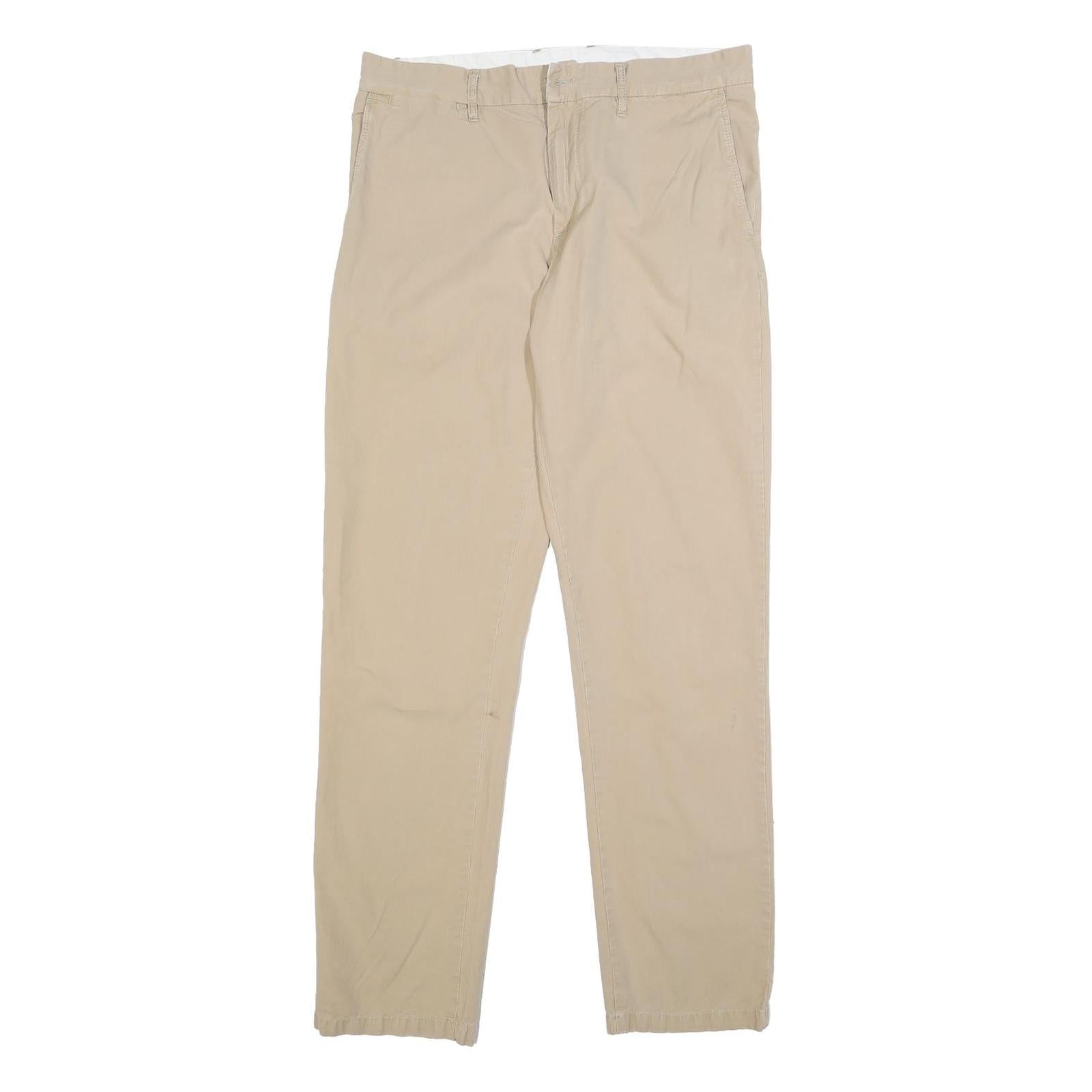 CARHARTT Mens Slim Beige Cotton Blend Zip Trousers W32 L32 Casual Workwear Refurbished - N/A refurbished available on Cerqular