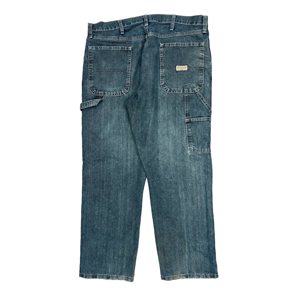 Buy Wrangler Carpenter Jeans - 36W 30L Blue Cotton Blend Refurbished - $44.21 Wrangler Carpenter Jeans - 36W 30L Blue Cotton Blend Refurbished - Thrifted (note: this is a term often used to describe second- refurbished available on Cerqular