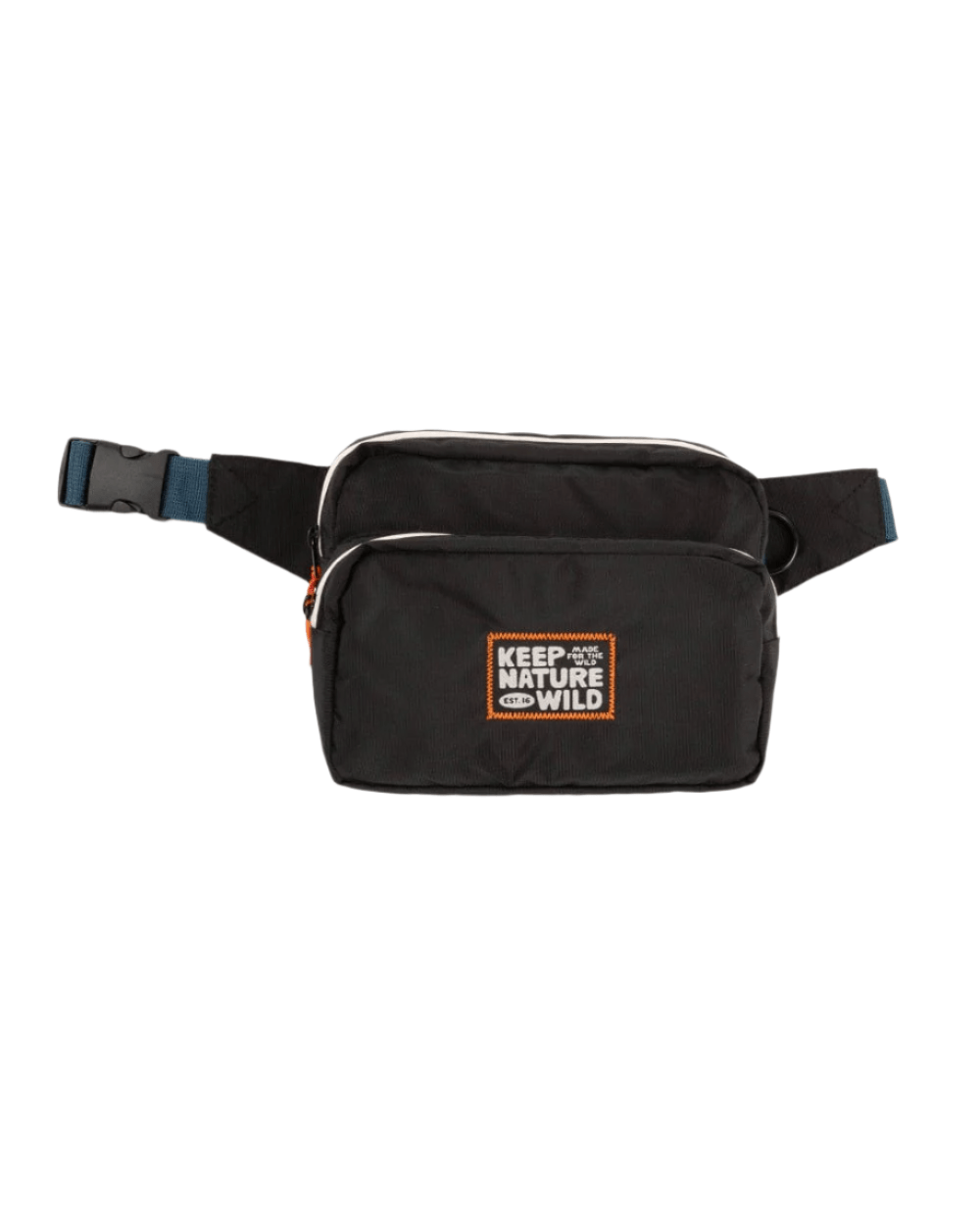 KNW Fanny Pack | Black/Atlantic | Size: Extended 48"" Strap Refurbished - Keep Nature Wild refurbished available on Cerqular