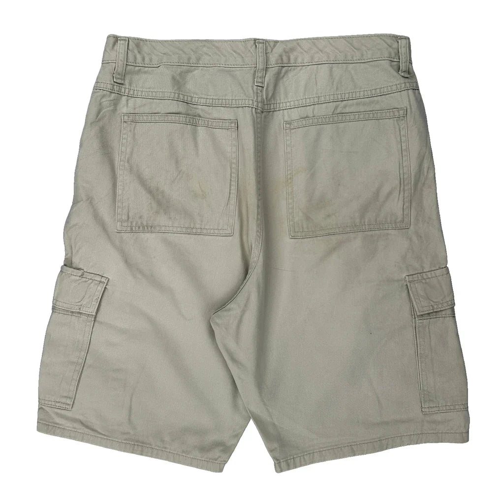 Wrangler Cargo Shorts - 34W 9L Beige Cotton Refurbished - Thrifted (note: this is a term often used to describe second- refurbished available on Cerqular