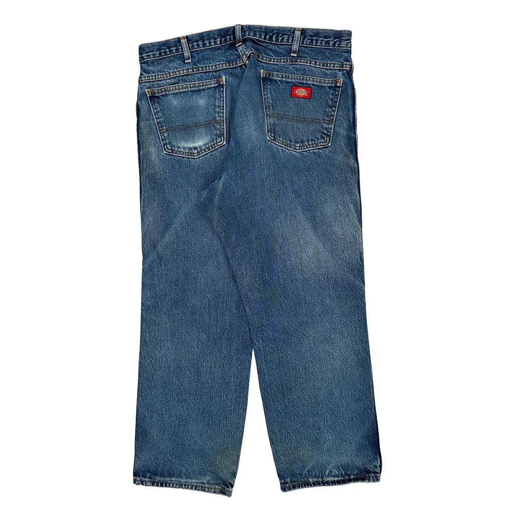 Dickies Jeans - 35W 28L Blue Cotton Refurbished - Thrifted (note: this is a term often used to describe second- refurbished available on Cerqular