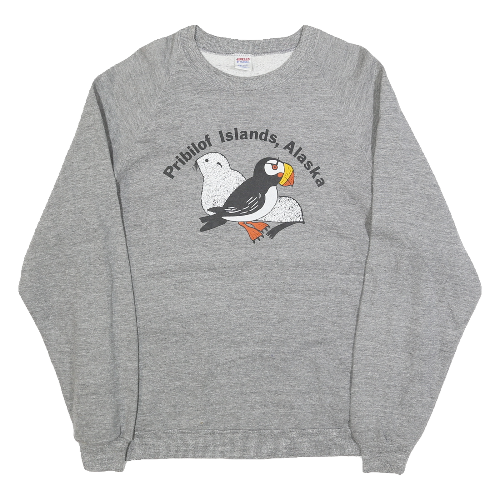 JERZEES Womens Grey Pribilof Islands Alaska Crew Neck 2XL Cotton Blend Refurbished - N/A refurbished available on Cerqular