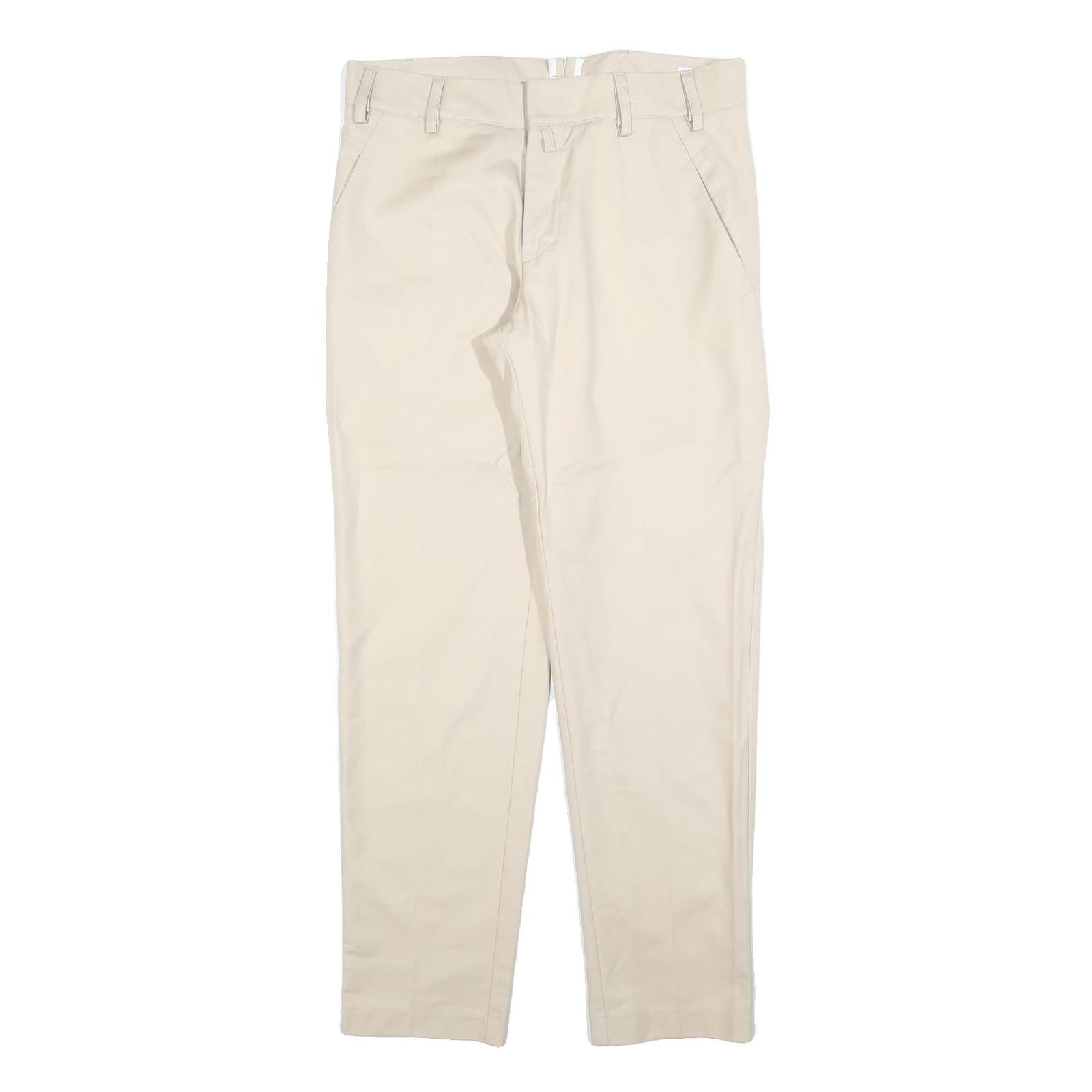 JOAH KRAUS Womens Cotton Blend Beige Regular Straight Trousers W34 L32 Stylish Refurbished - N/A refurbished available on Cerqular