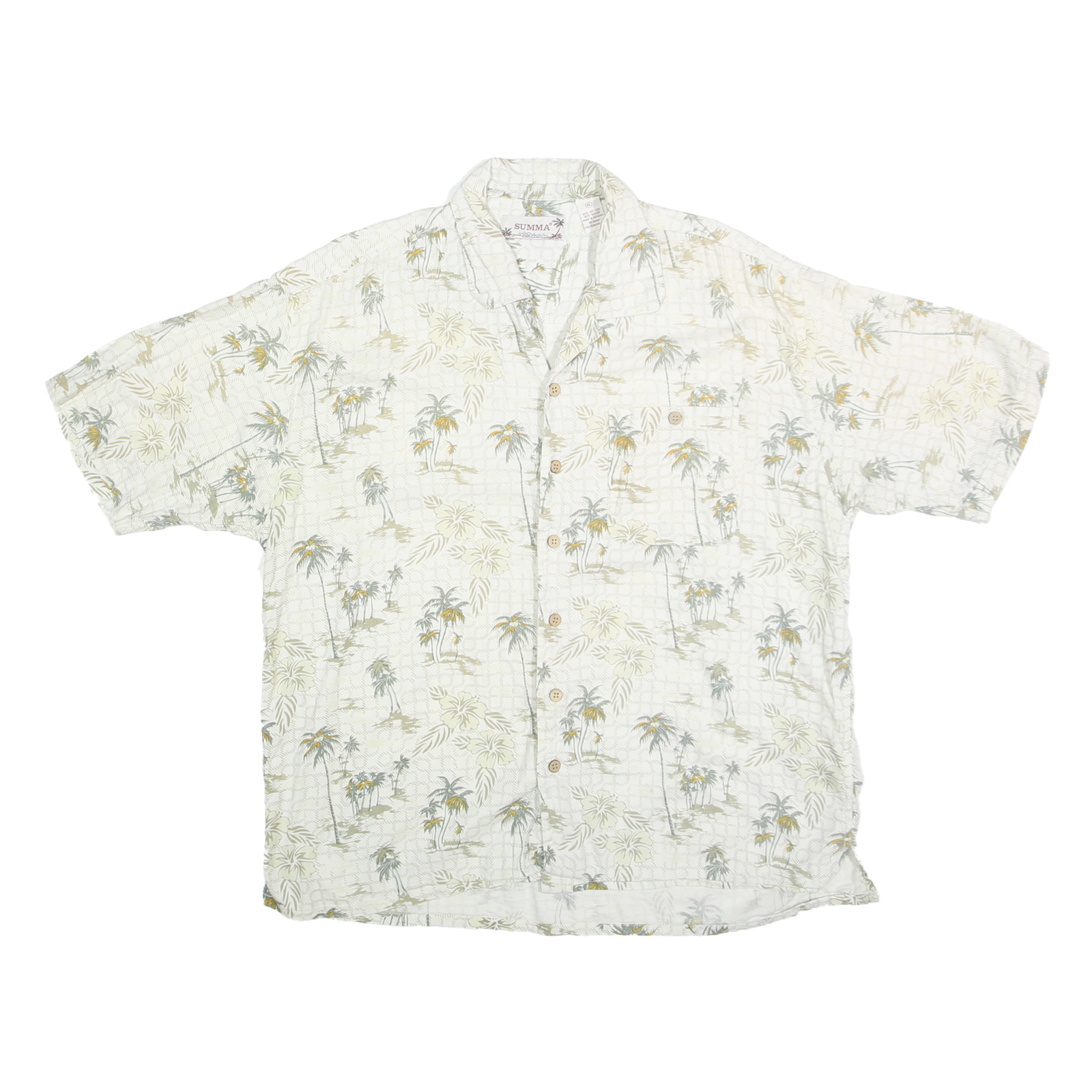 Buy SUMMA Mens White & Green Palm Tree Print Casual Shirt XL Summer Pattern Cotton Refurbished - $16.89 SUMMA Mens White & Green Palm Tree Print Casual Shirt XL Summer Pattern Cotton Refurbished - N/A refurbished available on Cerqular