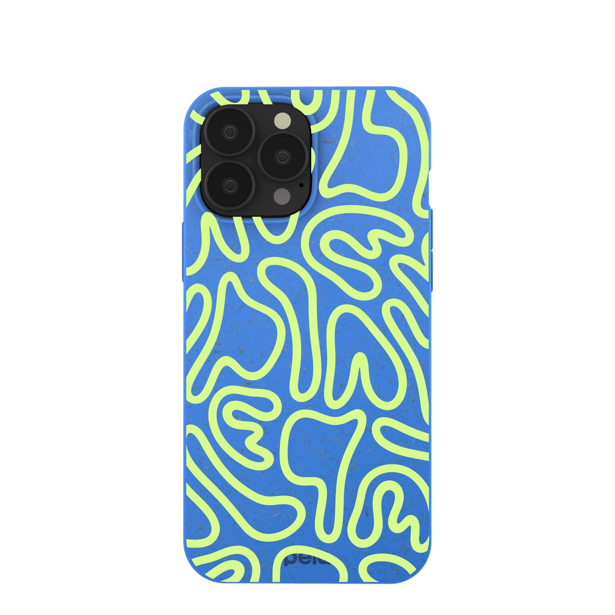 Electric Blue Dizzy Dreams iPhone 13 Pro Max Case Refurbished - Pela Case refurbished available on Cerqular