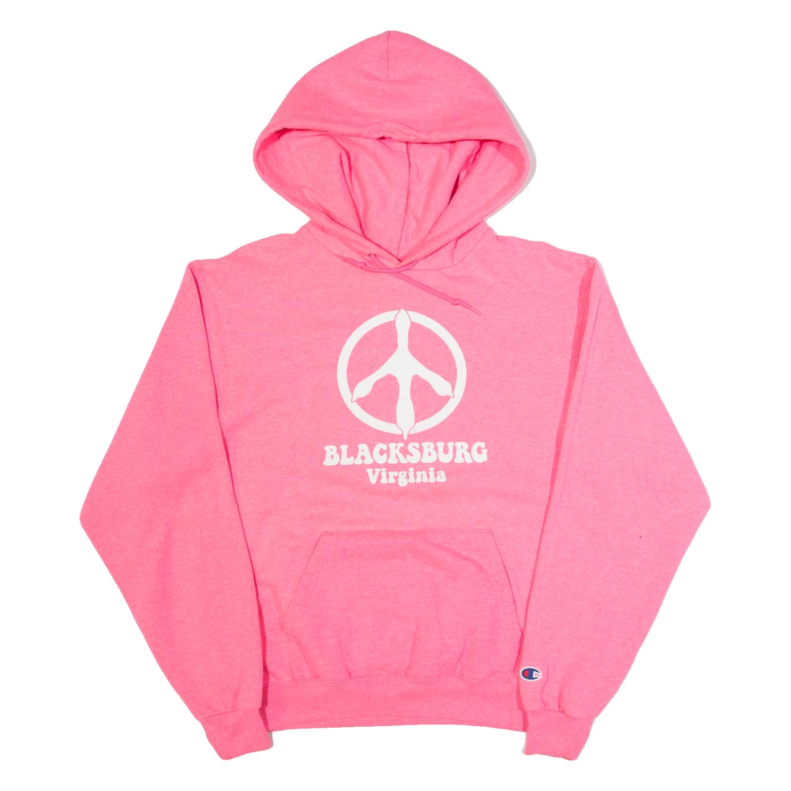 CHAMPION Blacksburg Virginia Mens Pink Hoodie USA S Refurbished - N/A refurbished available on Cerqular