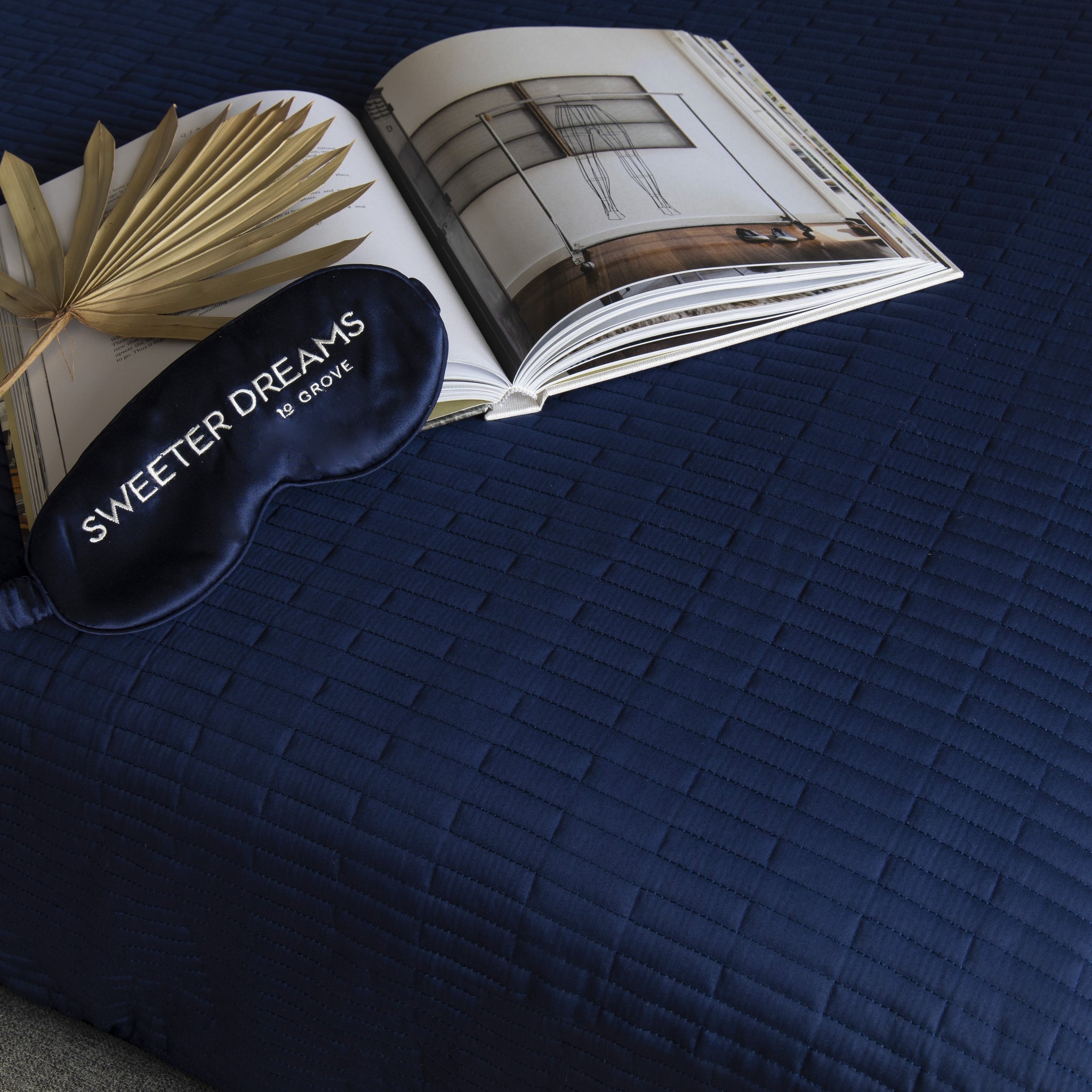 Coverlet | Size: Full/Queen | Color: Marine | Touch: Sateen Refurbished - N/A refurbished available on Cerqular