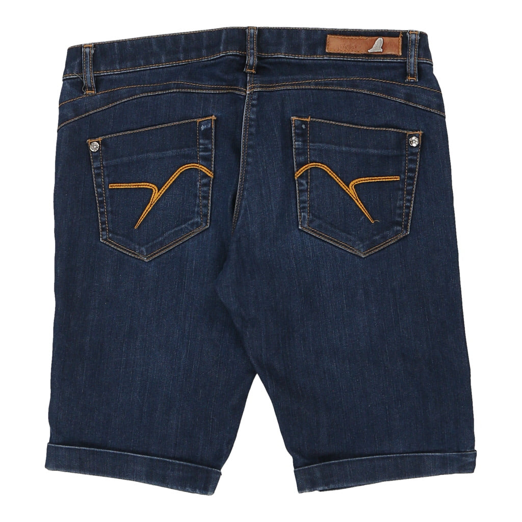 Puebla Denim Shorts - 28W UK 8 Dark Wash Cotton Refurbished - Thrifted (note: this is a term often used to describe second- refurbished available on Cerqular