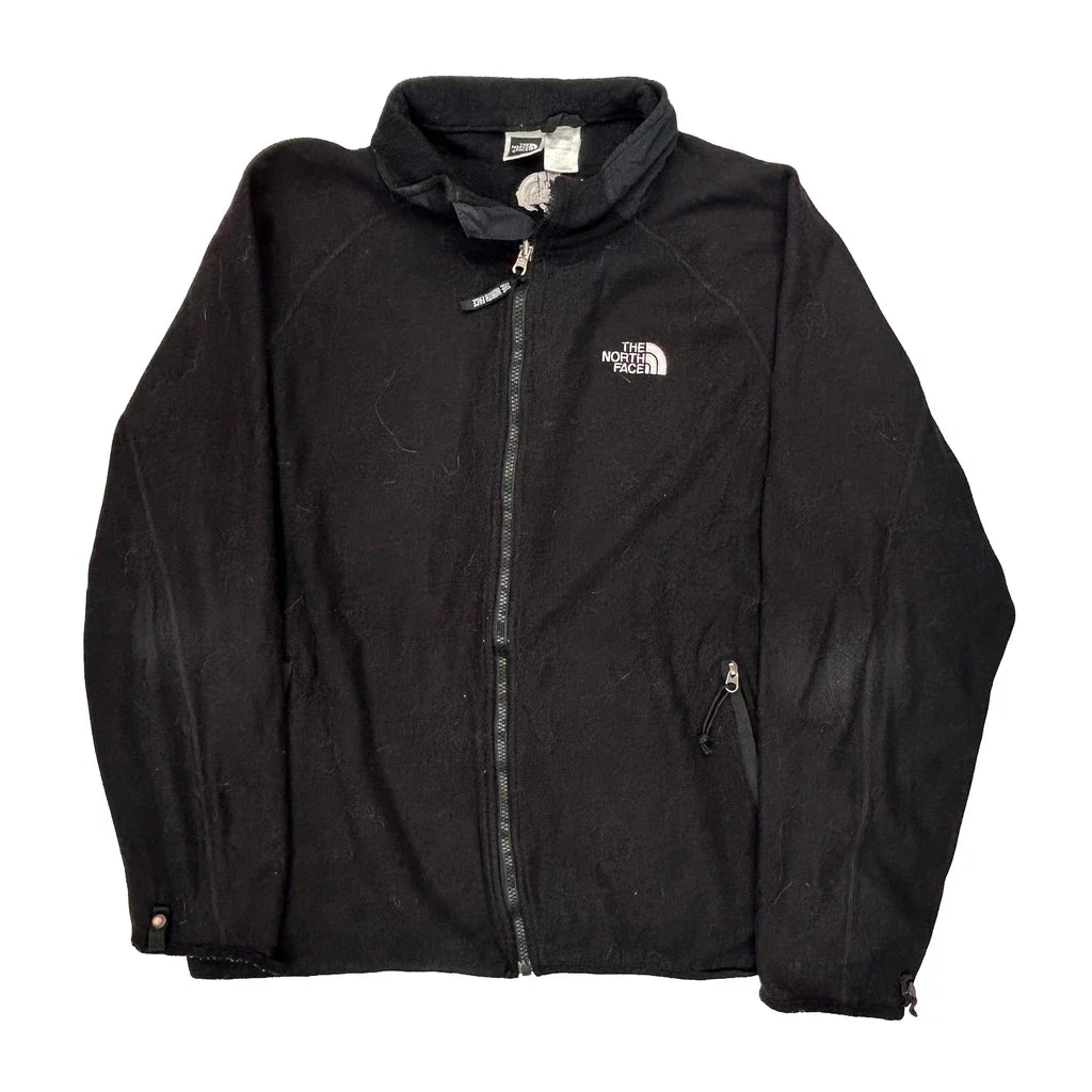 The North Face Fleece Jacket - XL Black Polyester Refurbished - Thrifted (note: this is a term often used to describe second- refurbished available on Cerqular