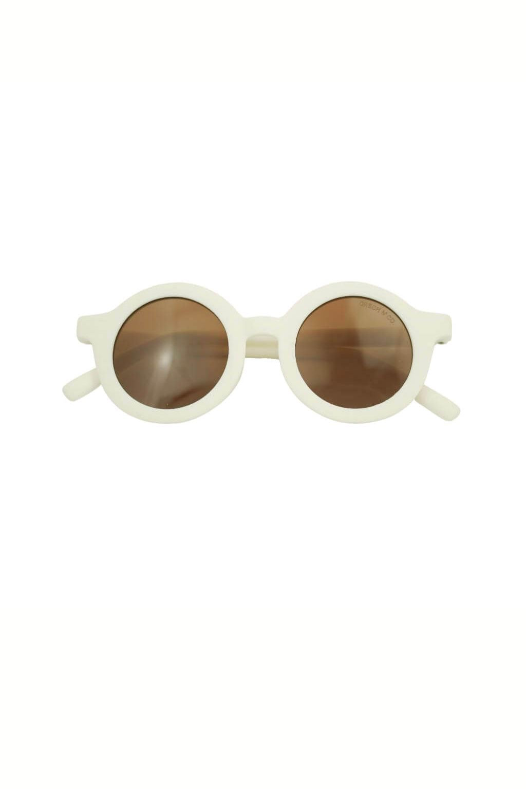 Sustainable kids round sunglasses - White Refurbished - N/A (Note: This brand may not be well-known globally refurbished available on Cerqular