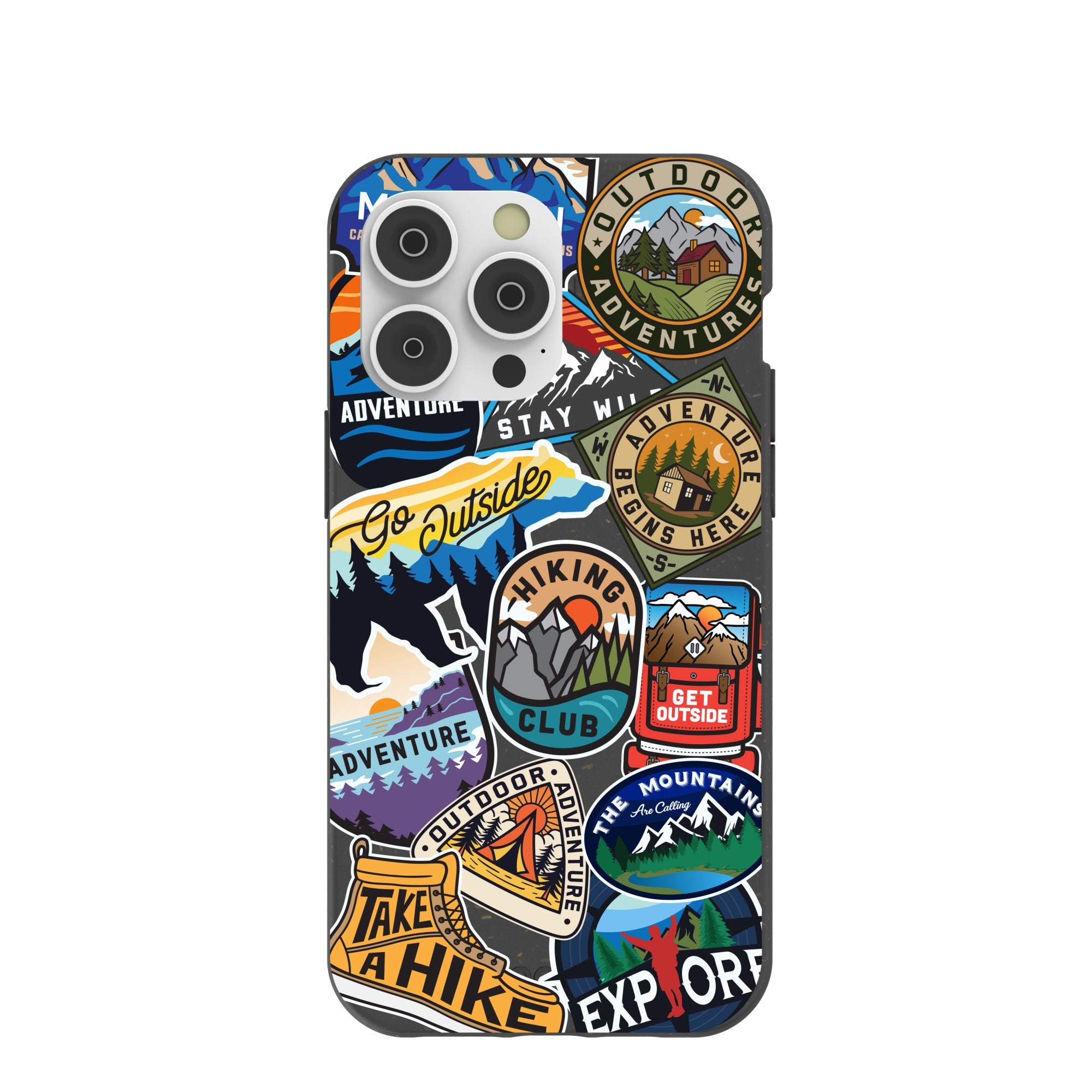 Buy Black Trail Stickers iPhone 14 Pro Max Case Refurbished - $65.00 Black Trail Stickers iPhone 14 Pro Max Case Refurbished - Pela Case refurbished available on Cerqular