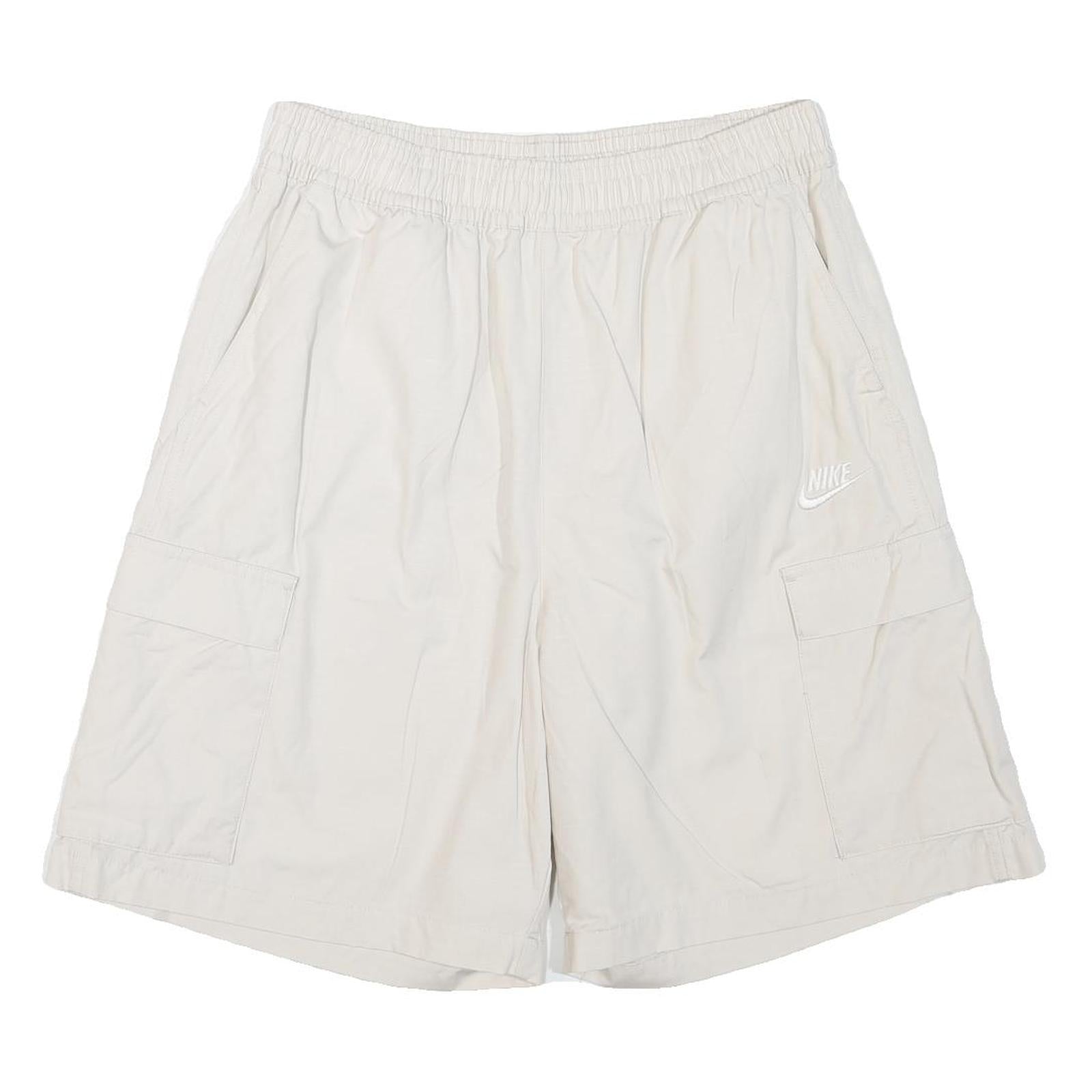 NIKE Mens White Casual Cargo Shorts M W30 Lightweight Sportswear Refurbished - N/A refurbished available on Cerqular