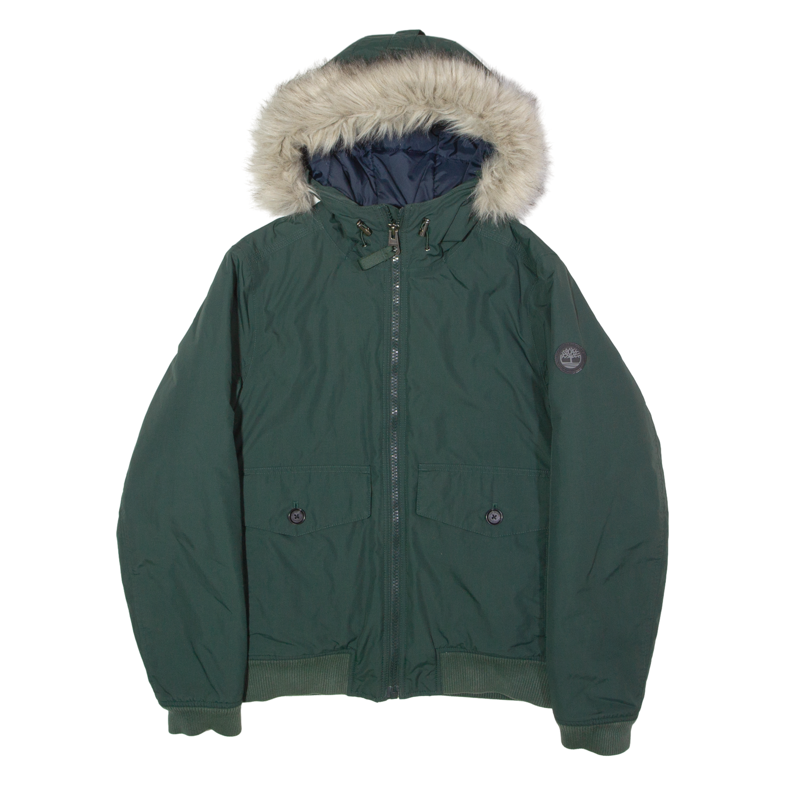 TIMBERLAND Mens Parka Jacket Green Nylon Hooded S Refurbished - N/A refurbished available on Cerqular