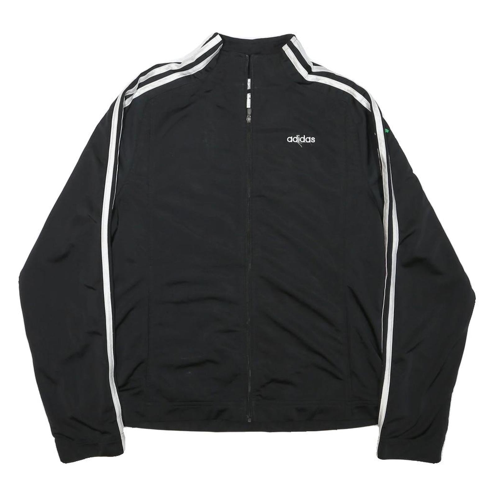 ADIDAS Womens Black & White Sports Track Jacket M Polyester Blend Zip Refurbished - N/A refurbished available on Cerqular