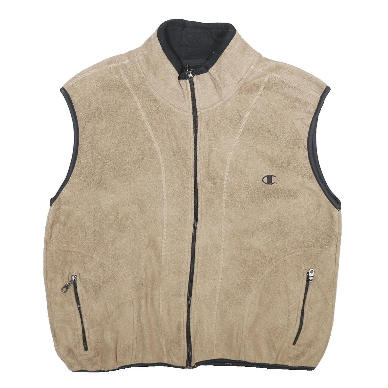 Buy CHAMPION Mens Beige Fleece Zip Jacket Vest M Casual Outdoor Layering Comfortable Refurbished - $36.39 CHAMPION Mens Beige Fleece Zip Jacket Vest M Casual Outdoor Layering Comfortable Refurbished - N/A refurbished available on Cerqular