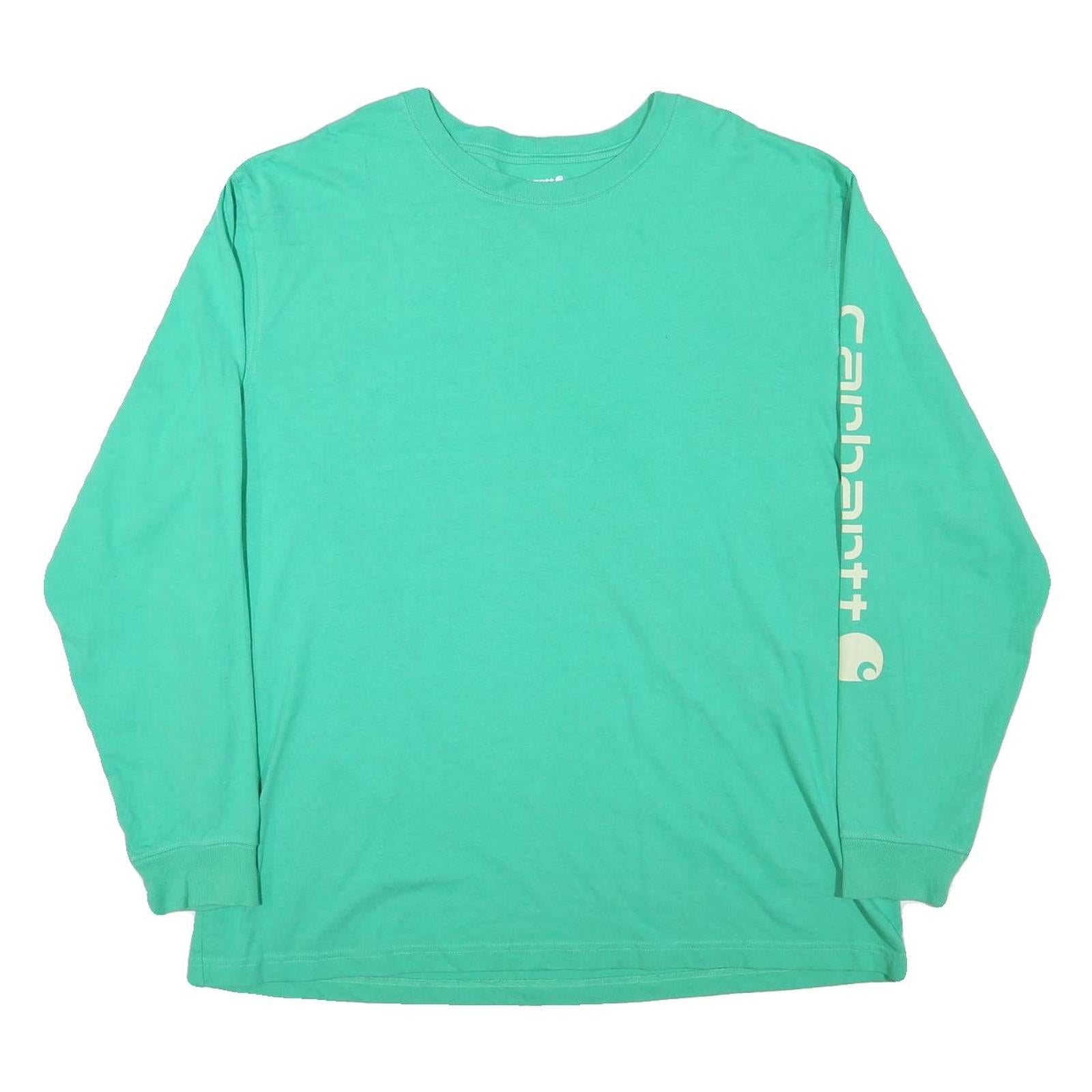 Buy CARHARTT Mens Green Long Sleeve T-Shirt XL Crew Neck Cotton Blend Logo Print Refurbished - $41.59 CARHARTT Mens Green Long Sleeve T-Shirt XL Crew Neck Cotton Blend Logo Print Refurbished - N/A refurbished available on Cerqular