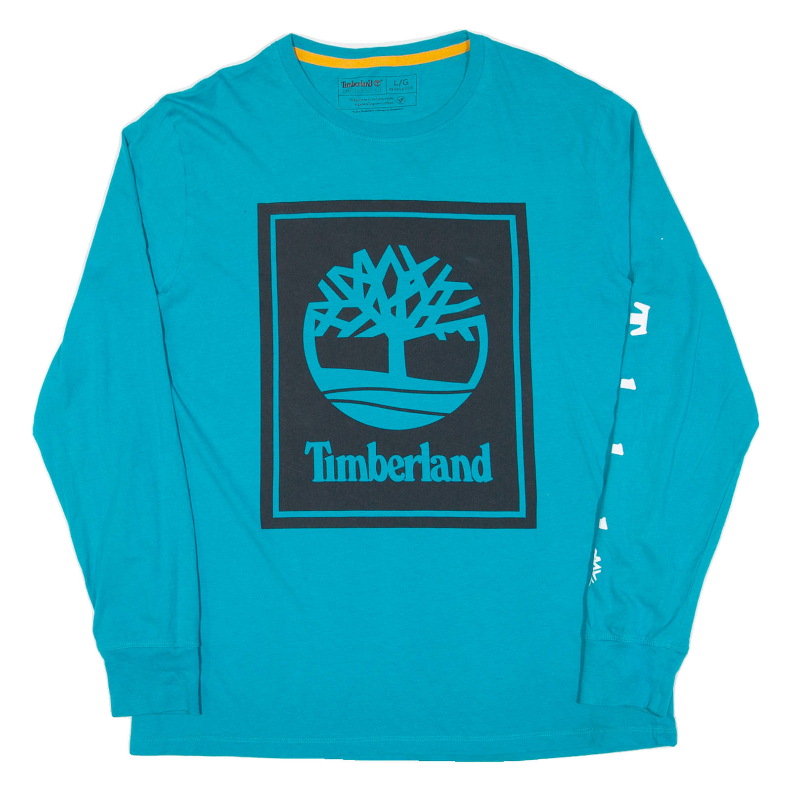 TIMBERLAND Mens T-Shirt Blue Long Sleeve L Refurbished - N/A refurbished available on Cerqular