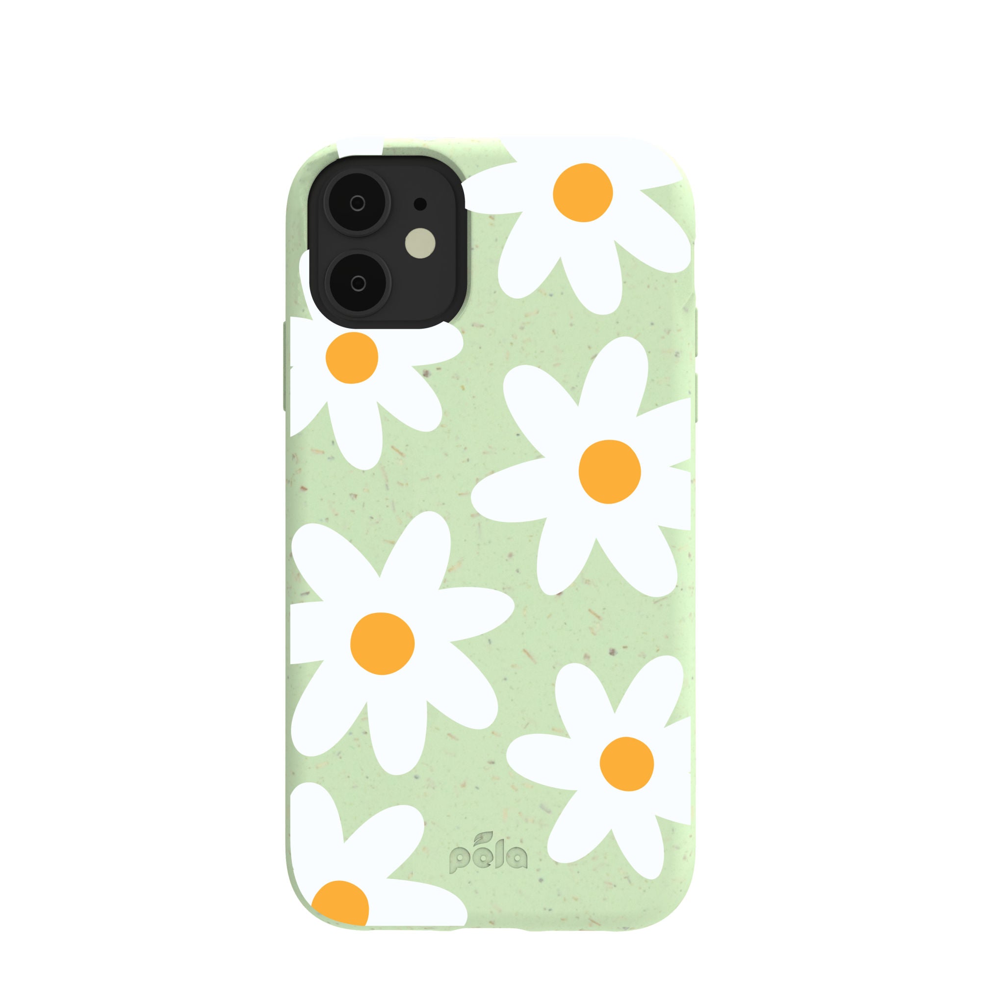 Sage Green Daisy iPhone 11 Case Refurbished - Pela Case refurbished available on Cerqular