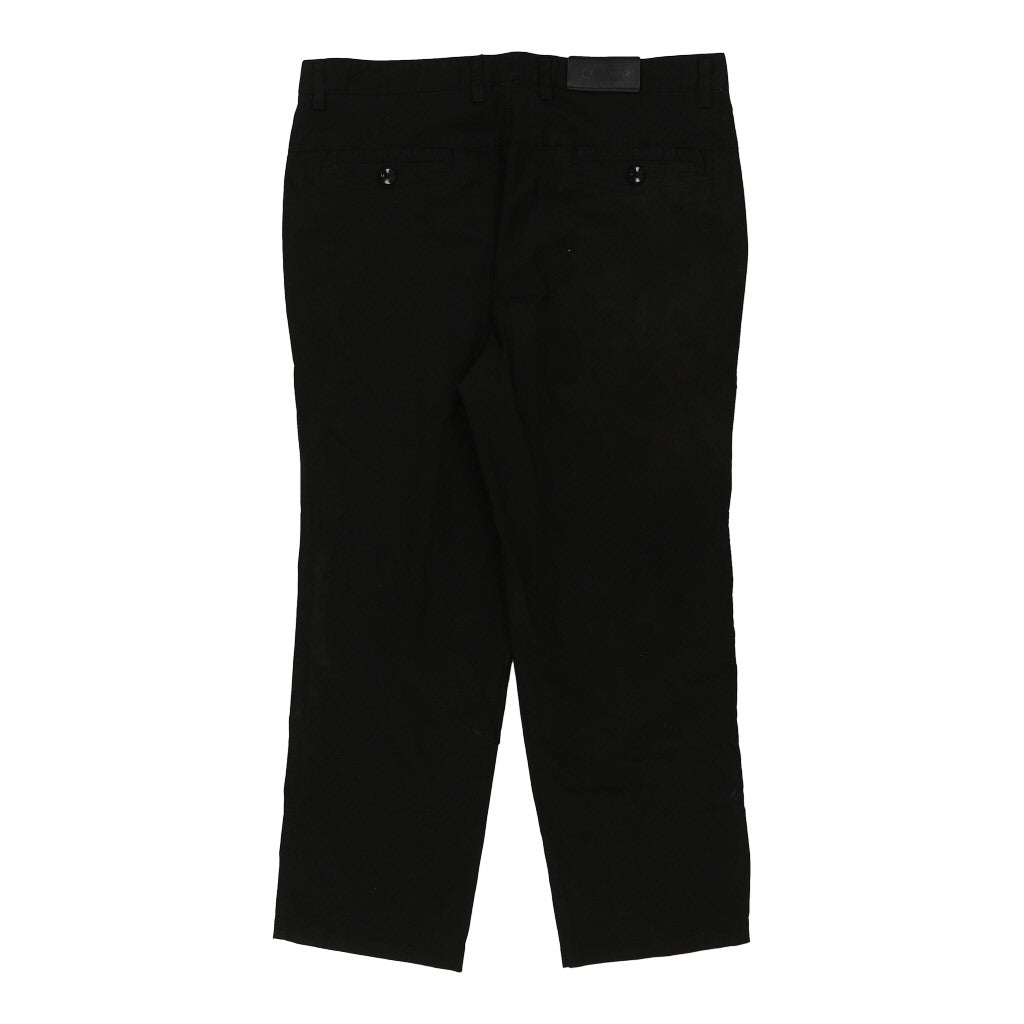 Mastino Trousers - 36W 27L Black Cotton Blend Refurbished - Thrifted (note: this is a term often used to describe second- refurbished available on Cerqular