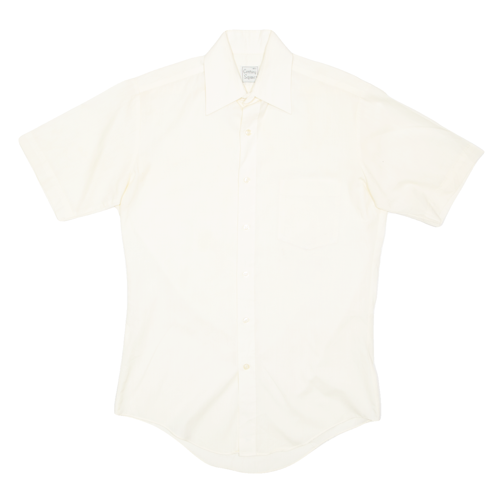 CENTURY SQUARE Mens Plain Shirt Cream S Refurbished - N/A refurbished available on Cerqular