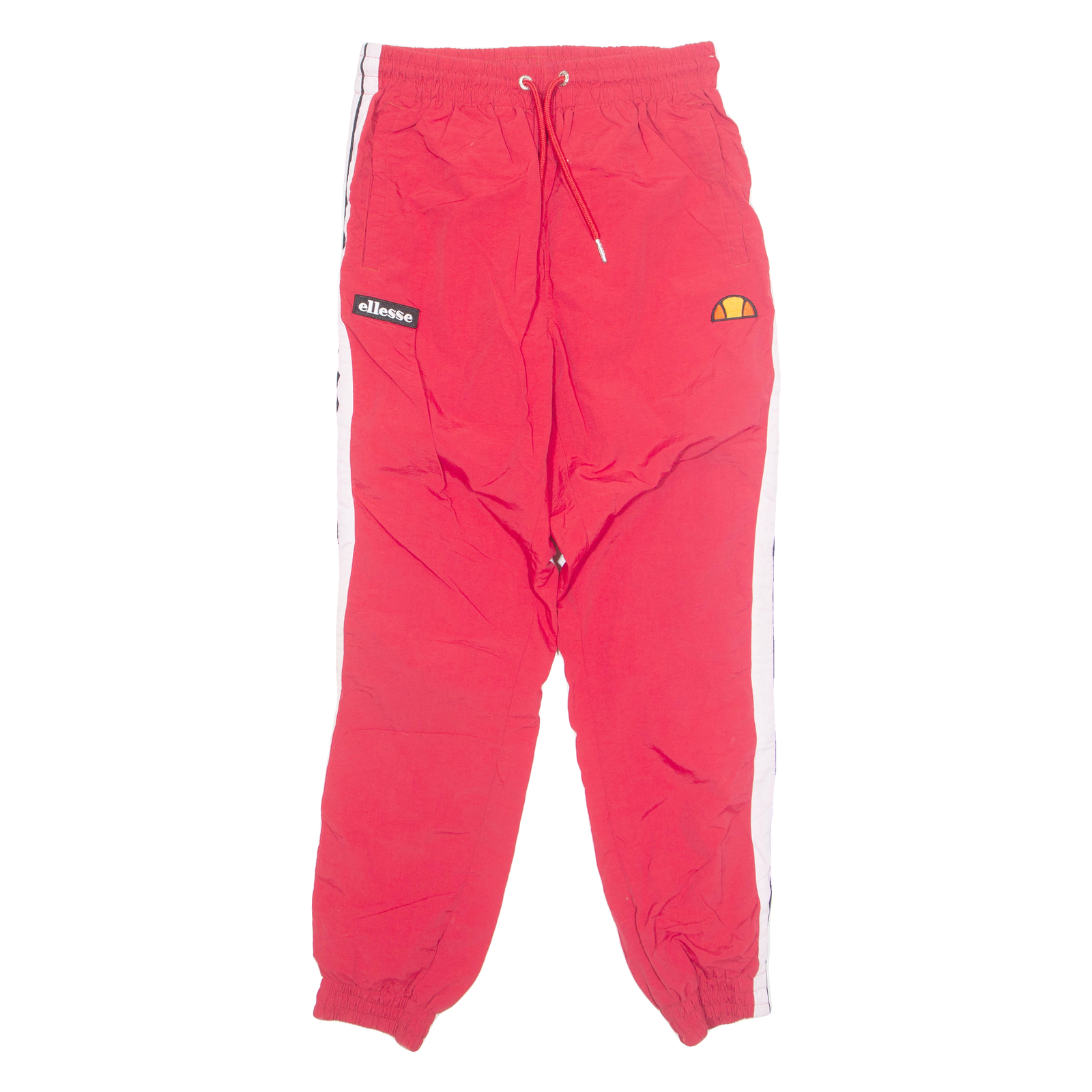 ELLESSE Mesh Lined Mens Track Pants Red Tapered XS W27 L28 Refurbished - N/A refurbished available on Cerqular