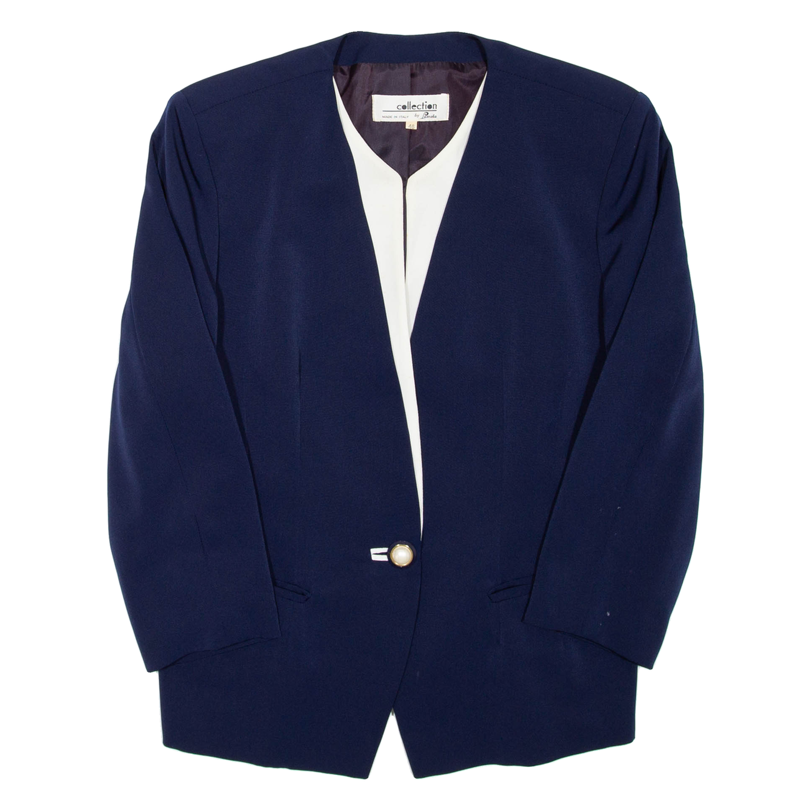 Womens Blazer Jacket Blue Viscose L Refurbished - N/A refurbished available on Cerqular