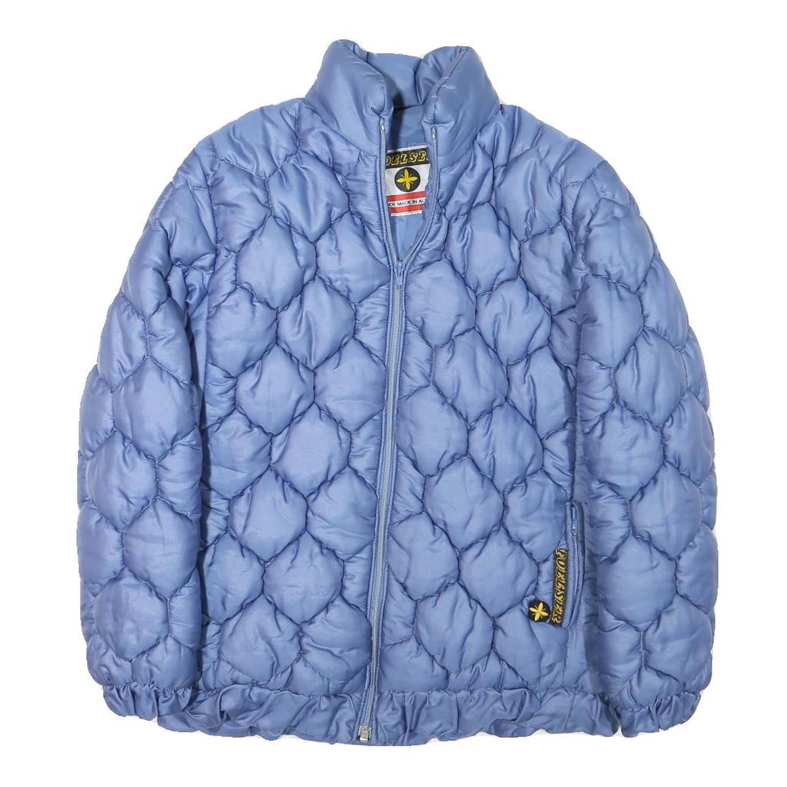 FOELSER Womens Blue Quilted Jacket XS Polyester Blend Zip Lightweight Outerwear Refurbished - N/A refurbished available on Cerqular