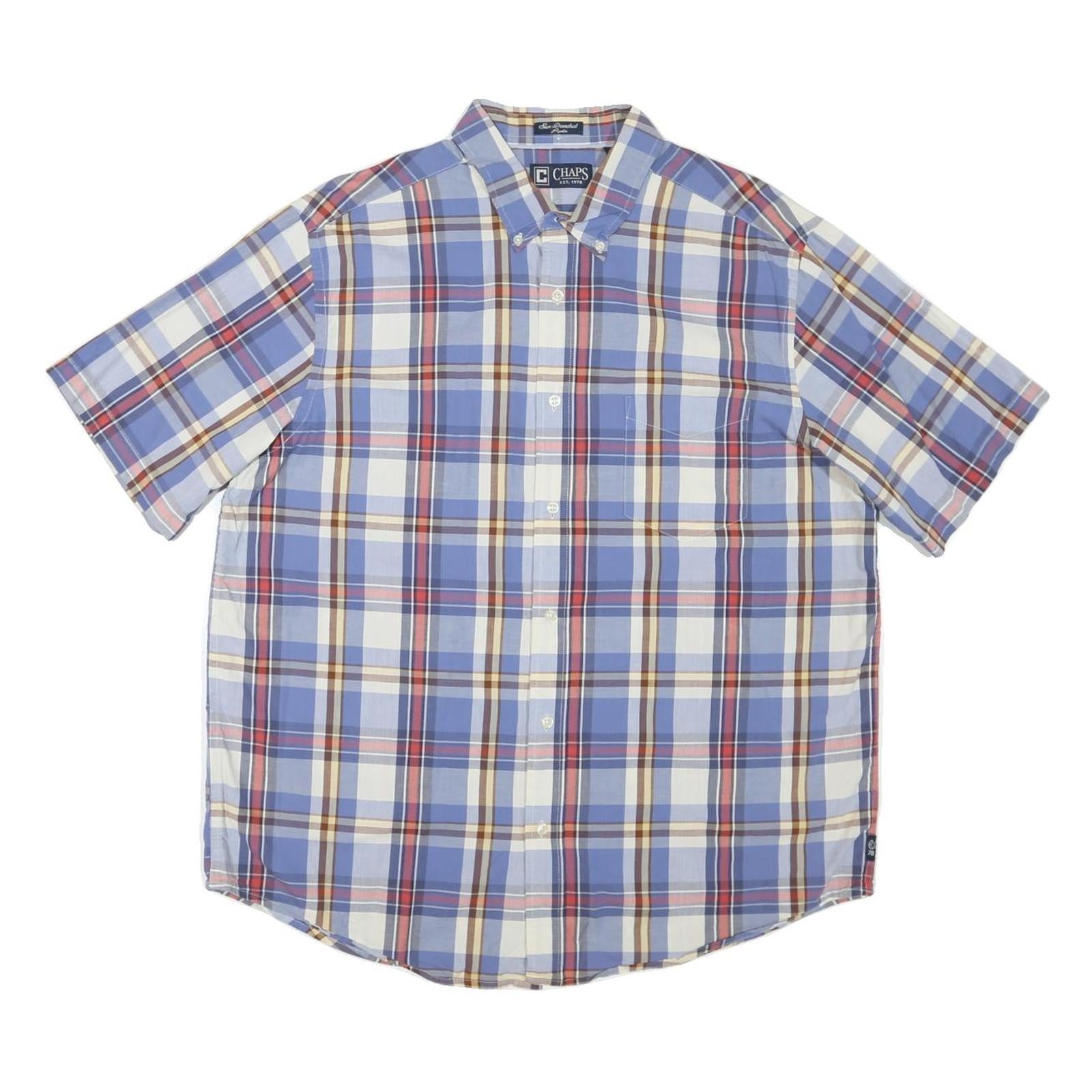 Buy CHAPS Mens Blue & Red Check Shirt XL Button-Down Collared Cotton Casual Refurbished - $31.19 CHAPS Mens Blue & Red Check Shirt XL Button-Down Collared Cotton Casual Refurbished - N/A refurbished available on Cerqular
