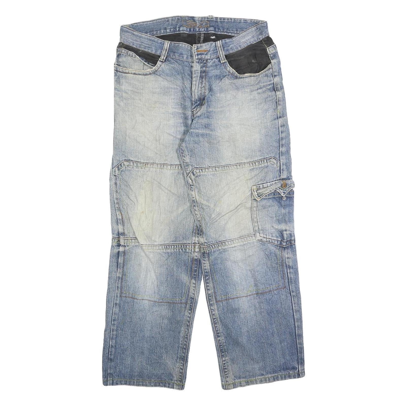 Buy Mens Light Blue Relaxed Fit Denim Zip Closure Cargo Jeans W30 L28 Casual Refurbished - $16.89 Mens Light Blue Relaxed Fit Denim Zip Closure Cargo Jeans W30 L28 Casual Refurbished - N/A refurbished available on Cerqular