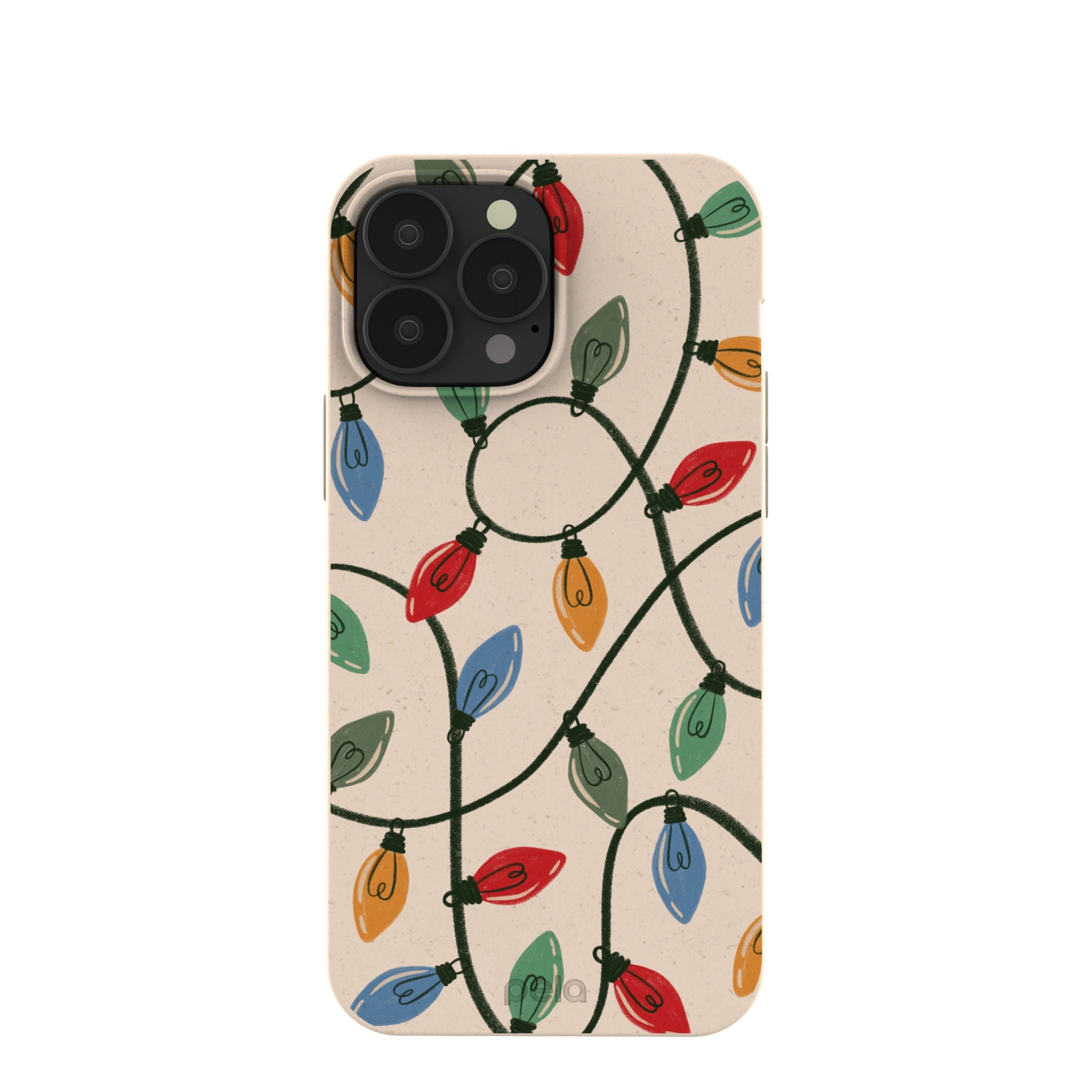 Seashell Holiday Lights iPhone 13 Pro Max Case Refurbished - Pela Case refurbished available on Cerqular