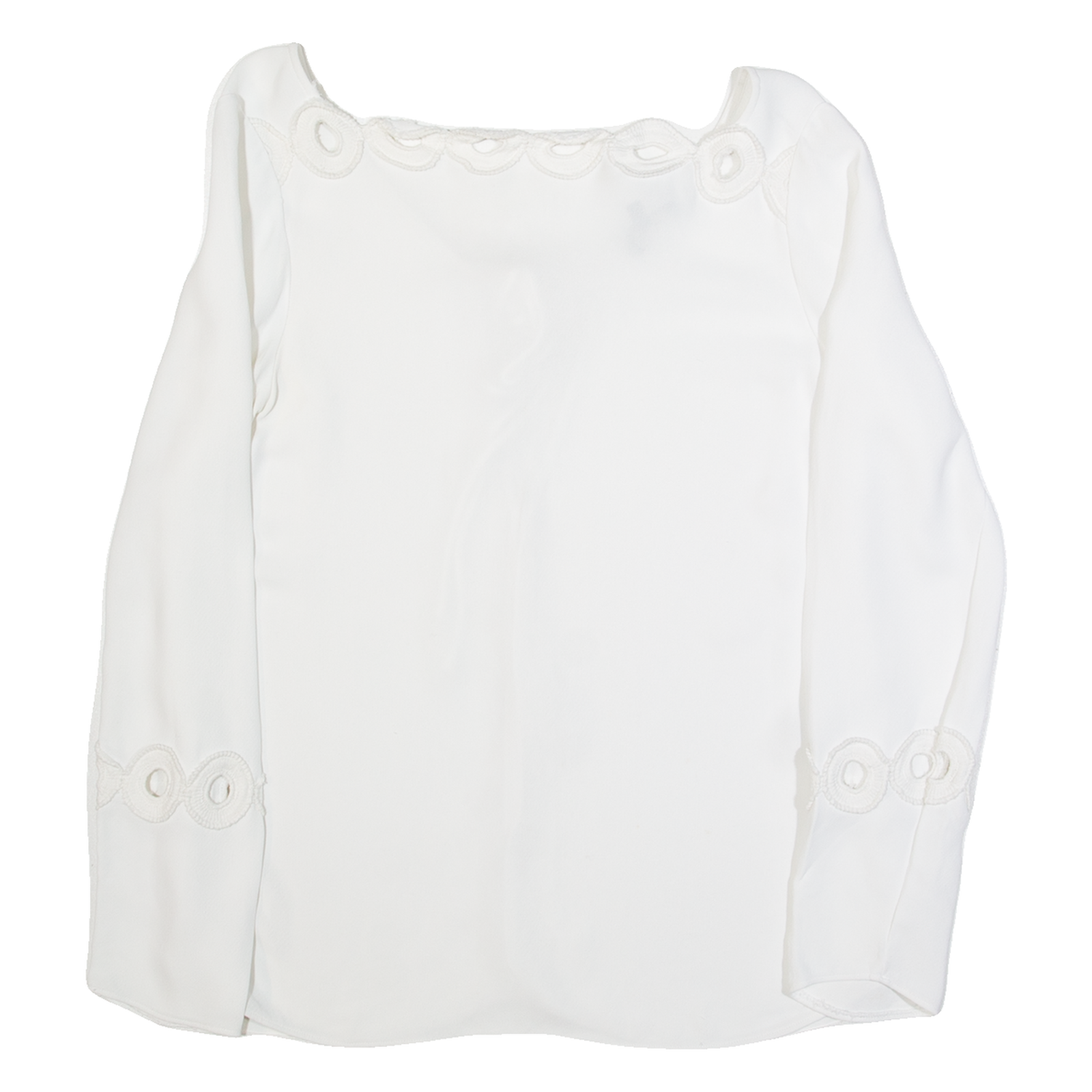 MASSIMO DUTTI Womens Top White Long Sleeve S Refurbished - N/A refurbished available on Cerqular