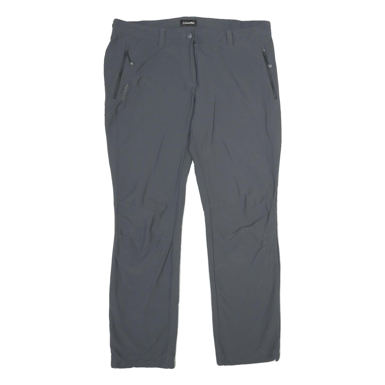 SCHOFFEL Womens Polyamide Blend Regular Grey Trousers W36 L32 Outdoor Hiking Zip Refurbished - N/A refurbished available on Cerqular