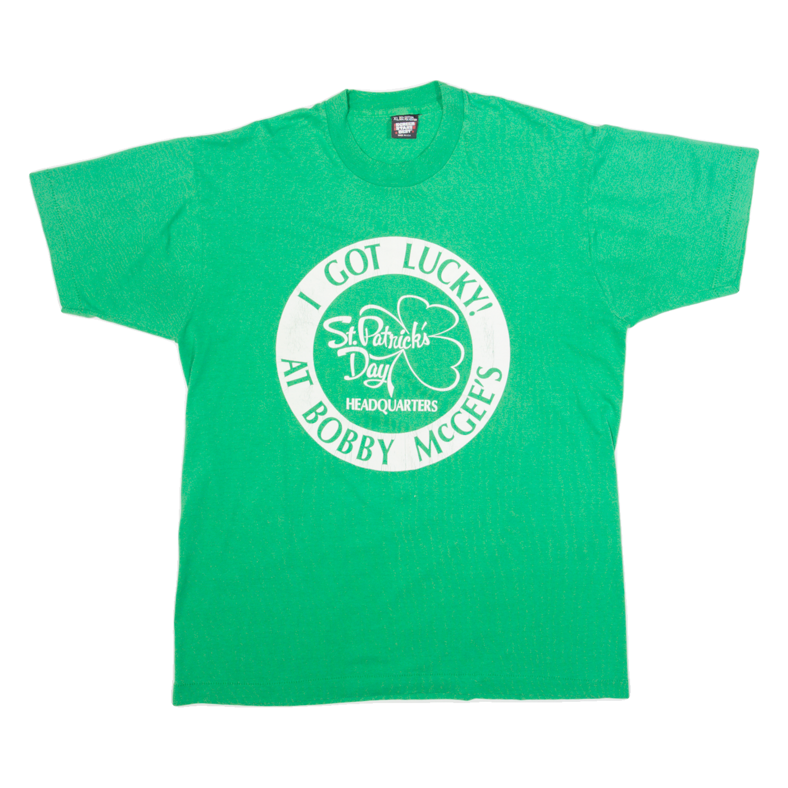 SCREEN STARS BEST St Patrick's Day Mens T-Shirt Green 90s XL Refurbished - N/A refurbished available on Cerqular