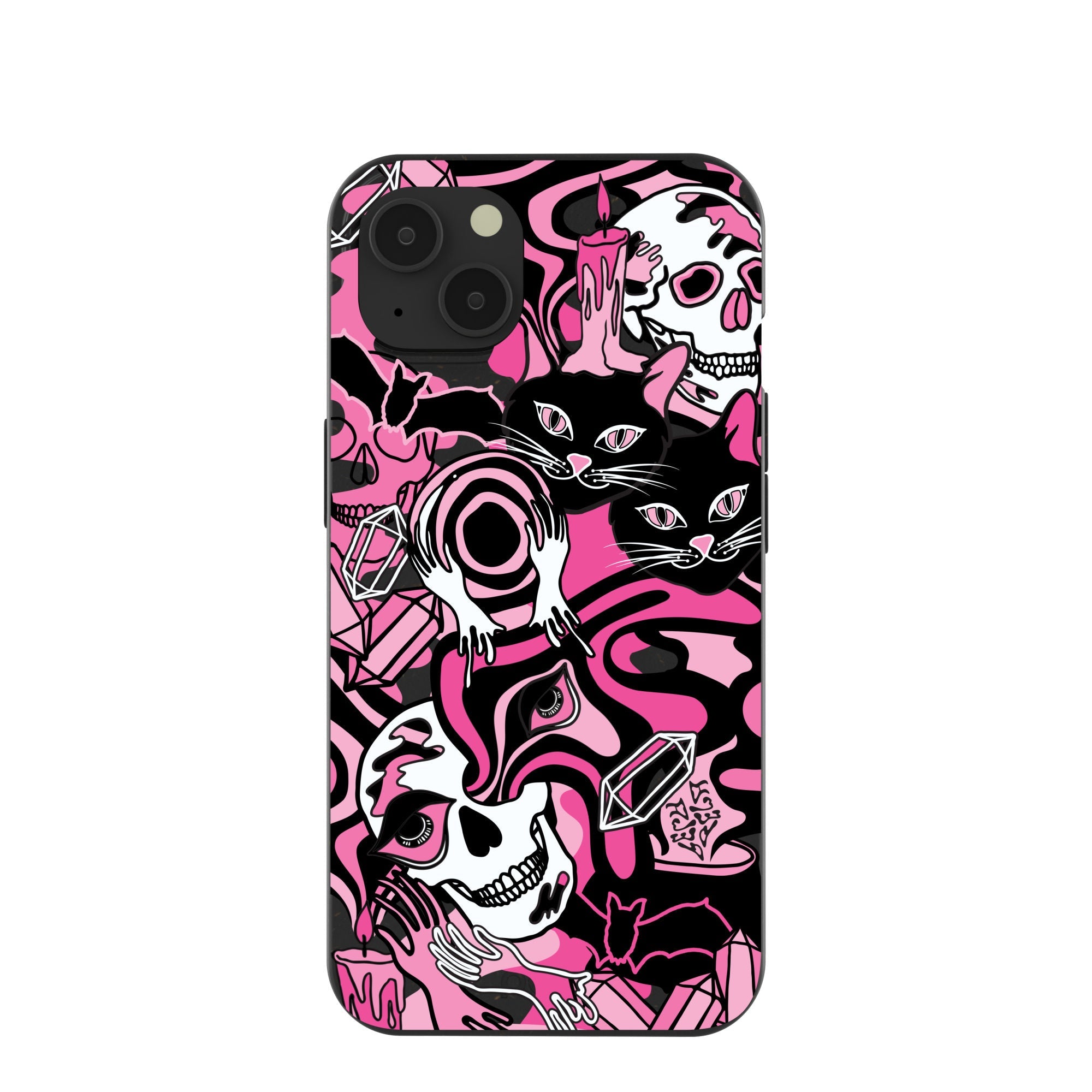 Black Spellbound Ghouls iPhone 13 Case Refurbished - Pela Case refurbished available on Cerqular