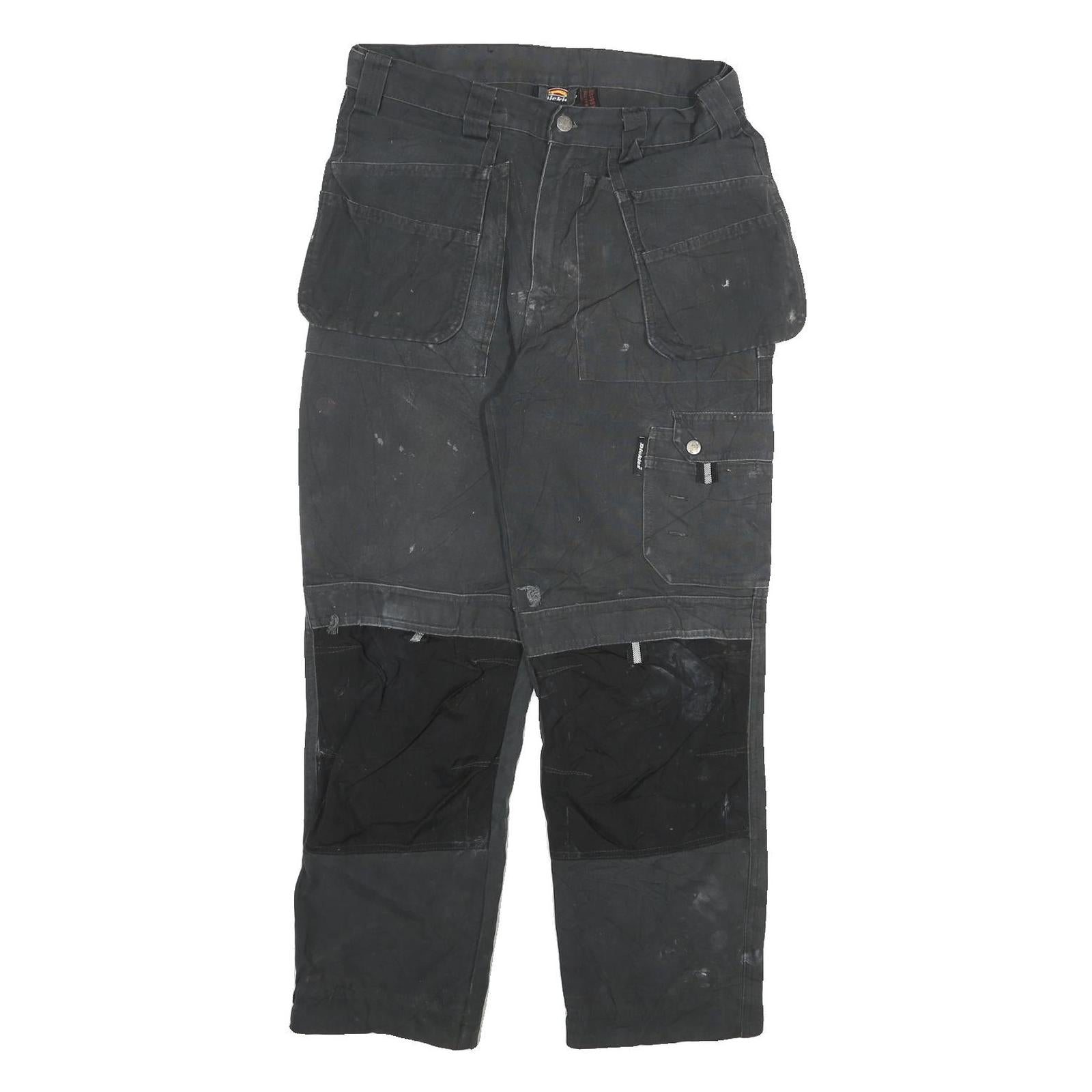 DICKIES Mens Cotton Blend Black Regular Straight Trousers W30 L27 Workwear Refurbished - N/A refurbished available on Cerqular